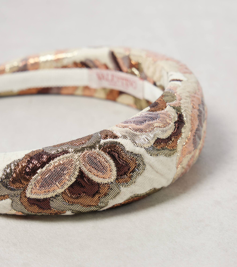 Valentino Jacquard lamé headband outlook
