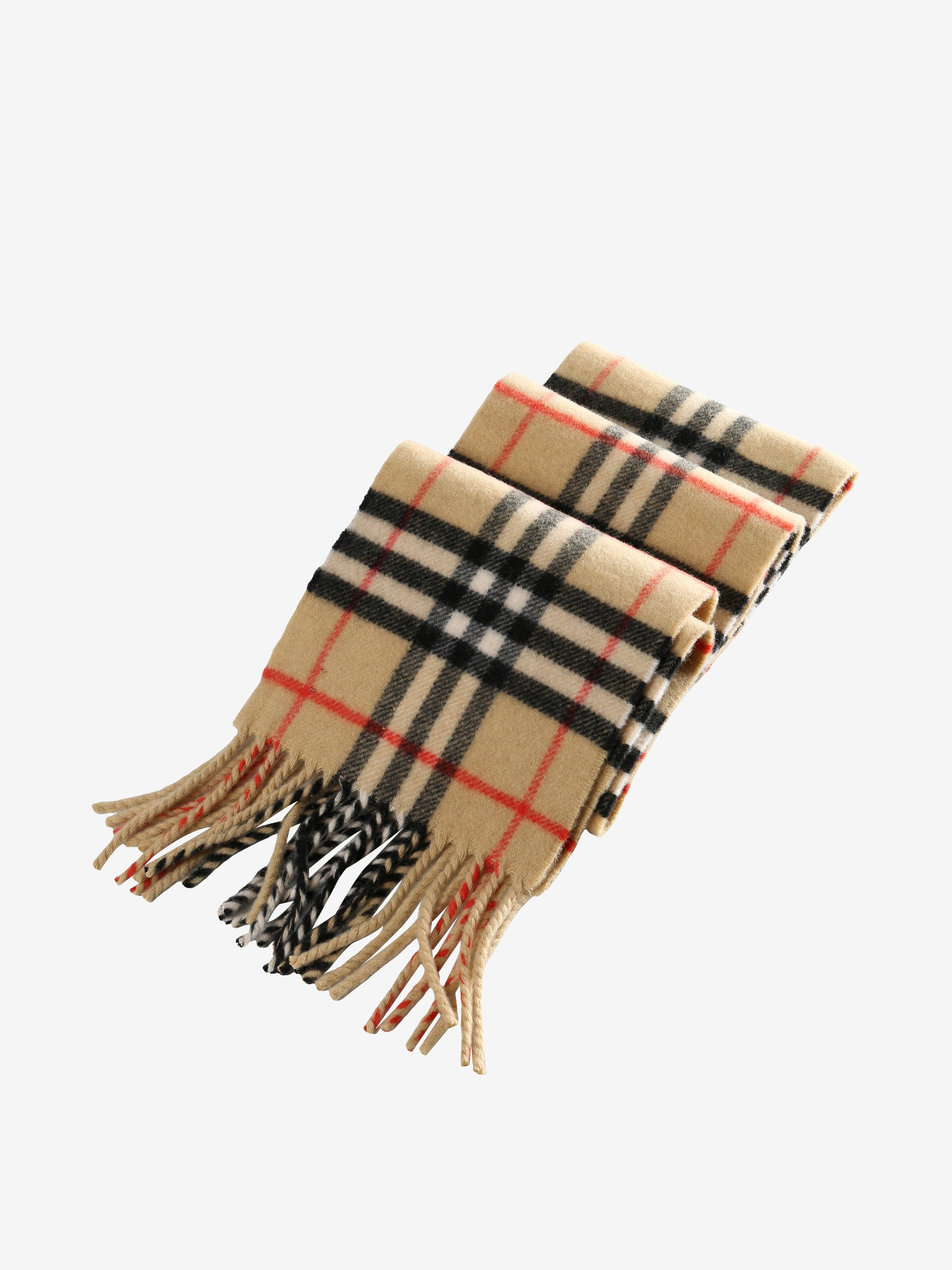 BURBERRY - Unisex Narrow Check Cashmere Scarf - 2