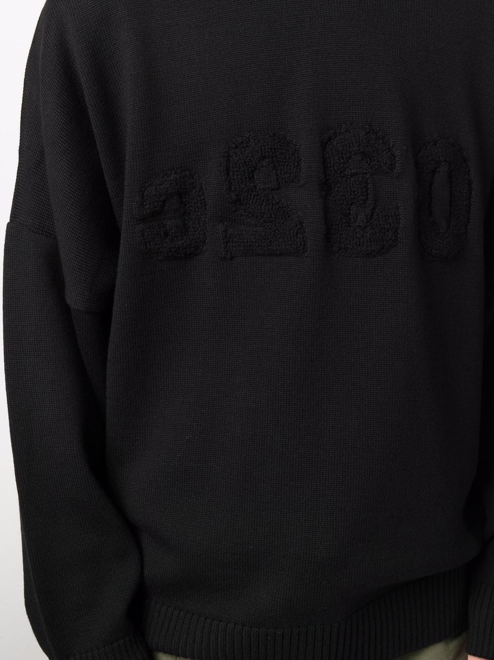 logo-print merino jumper - 5