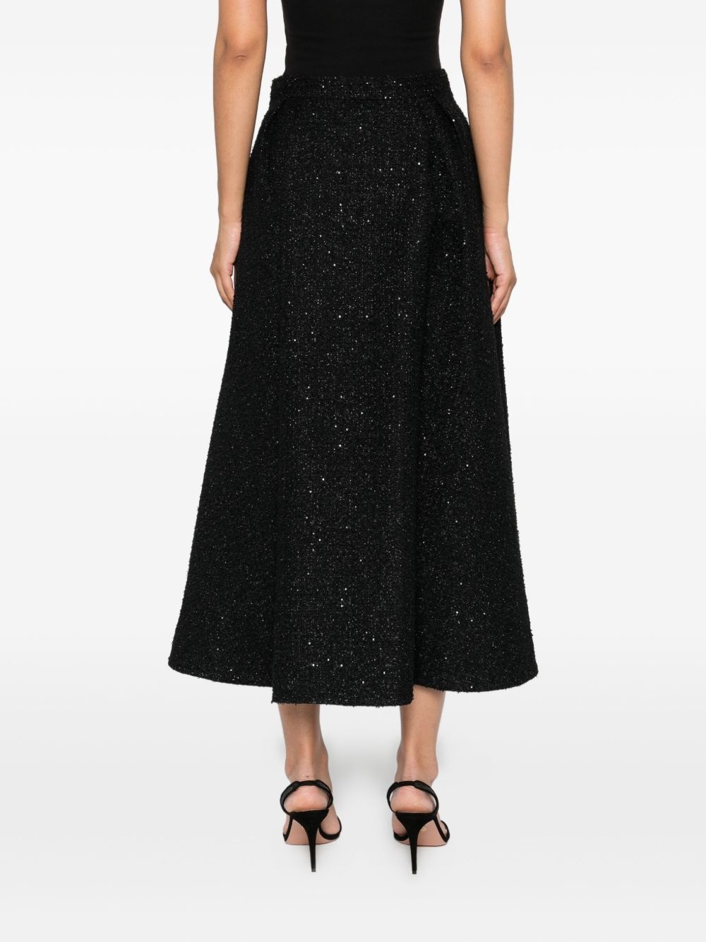 sequin-embellished pleated skirt - 4