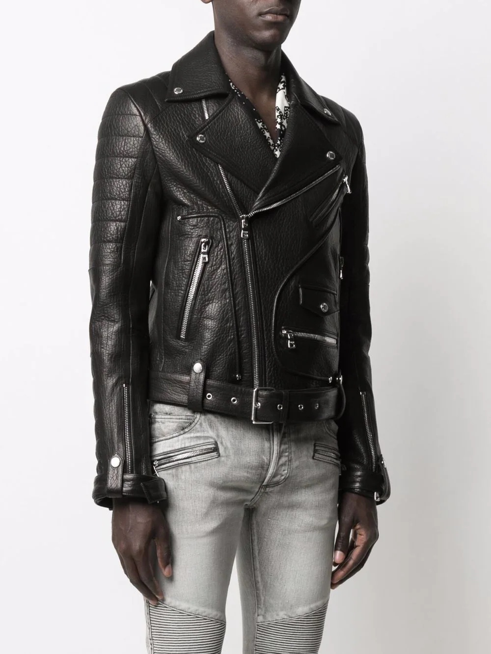 leather biker jacket - 3