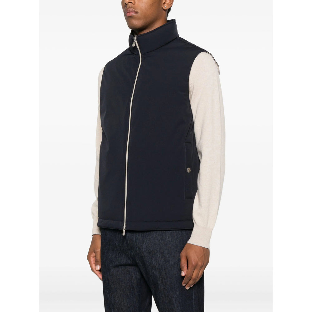 Brunello Cucinelli Blue Jackets - Waistcoats & Gilets Men - 4