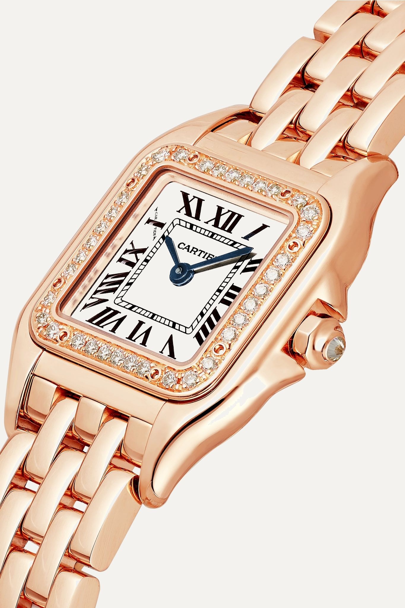 Panthère de Cartier 22mm small 18-karat pink gold diamond watch - 2