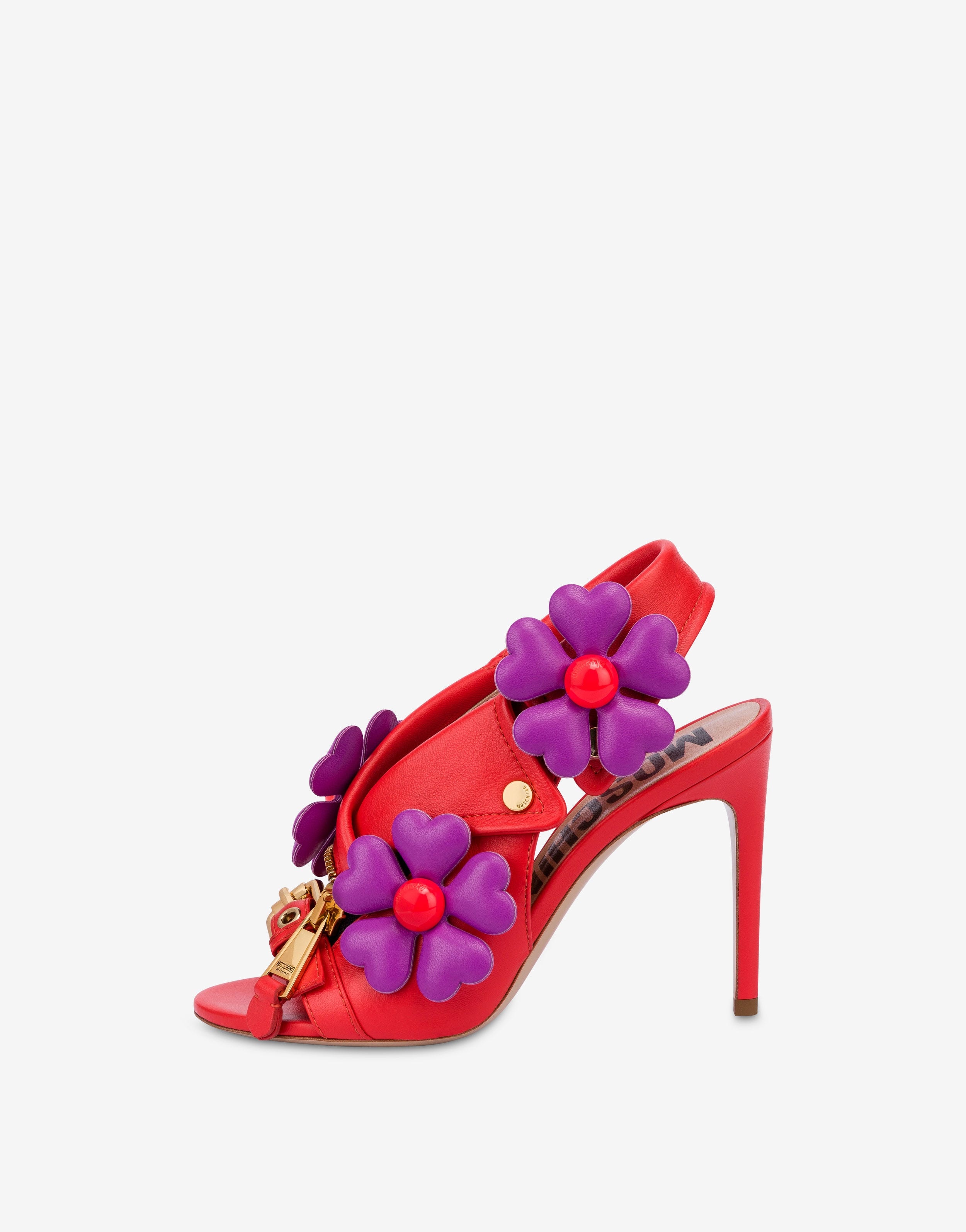 HEART FLOWERS BIKER SANDALS - 2