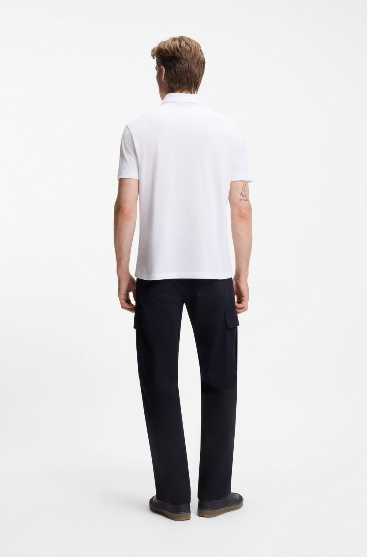 BECKHAM X BOSS POLO SHIRT IN COTTON AND SILK - 5