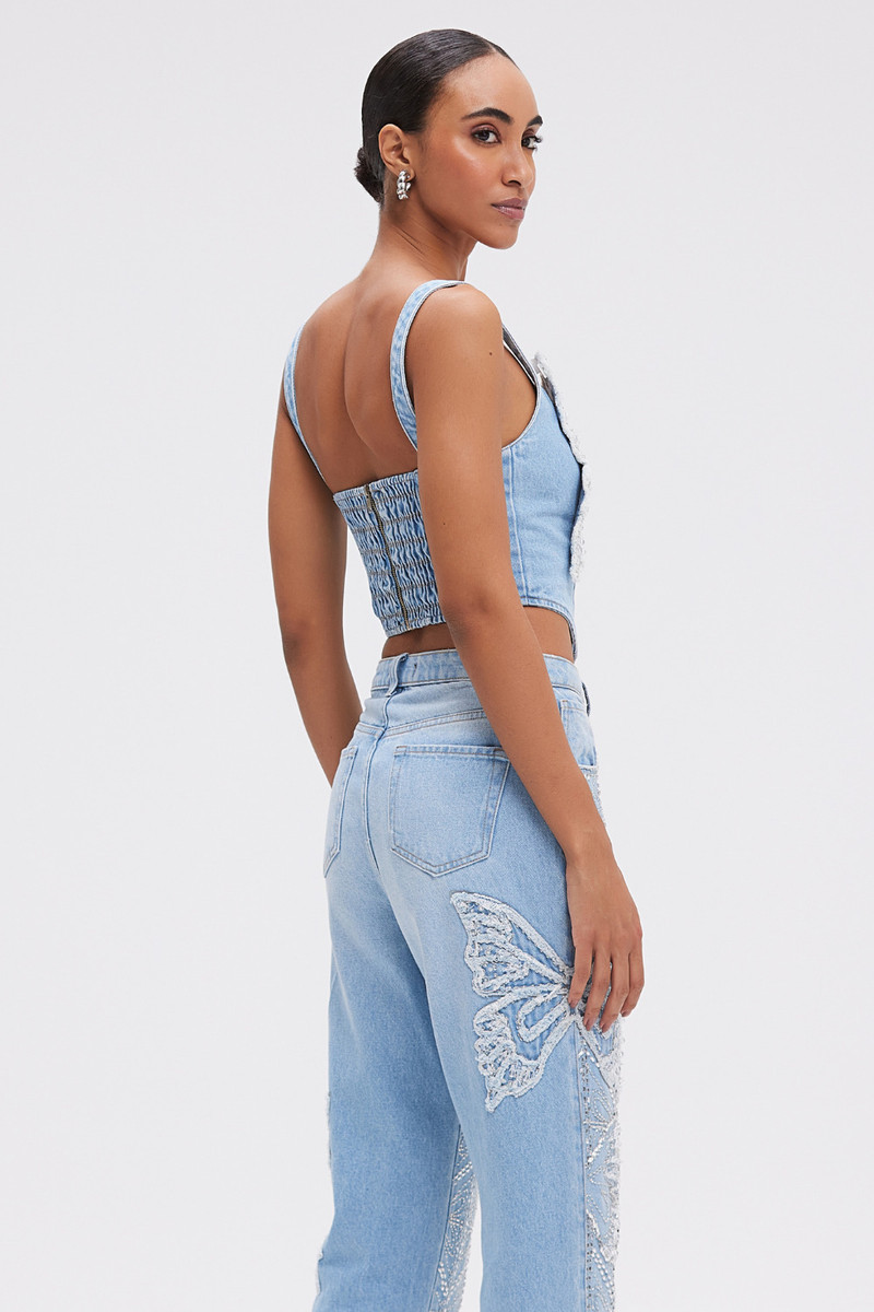 BUTTERFLY DENIM TOP (RUNWAY) 3