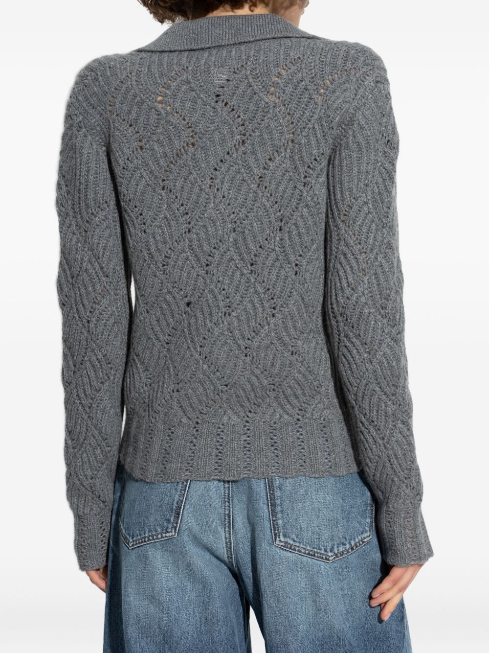 cable-knit cashmere sweater - 3