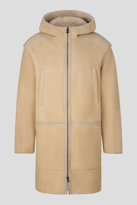 Xavier Lambskin coat in Beige - 1
