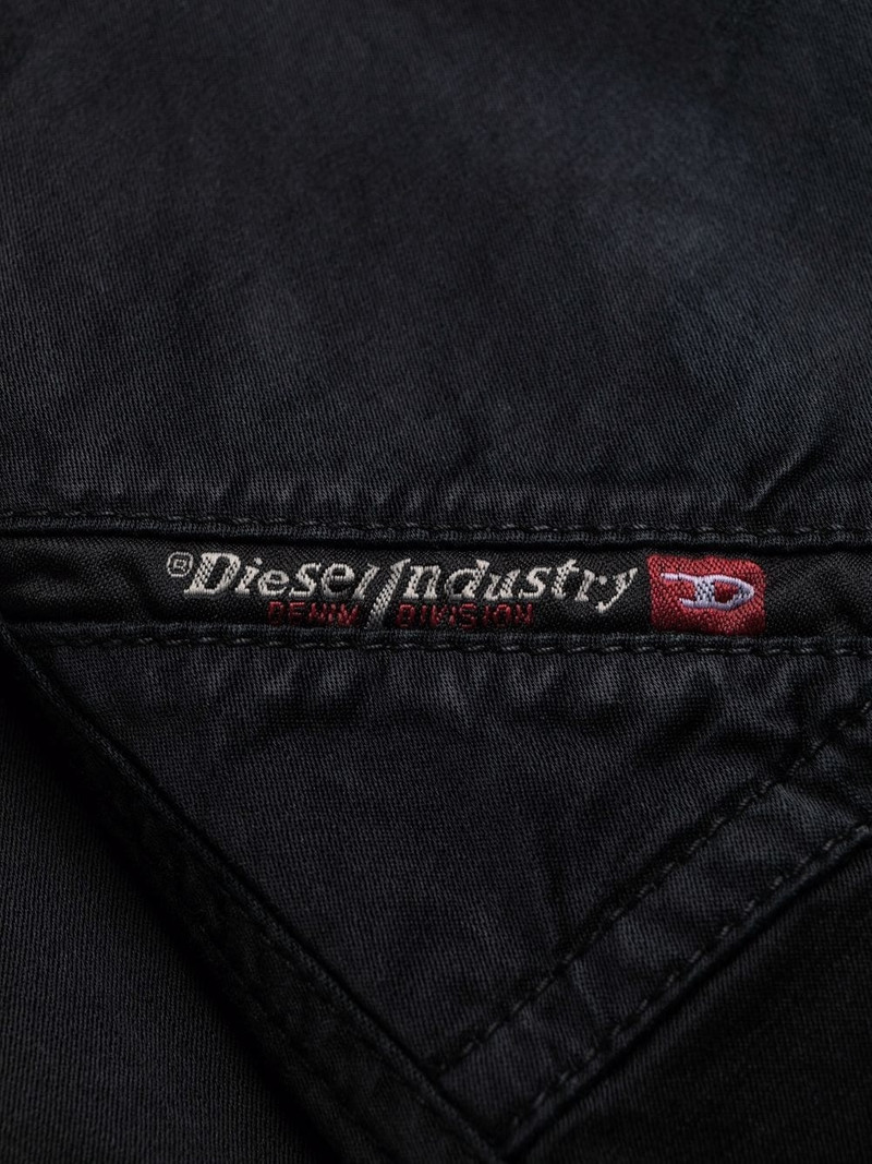 embroidered-logo slim-cut trousers 6