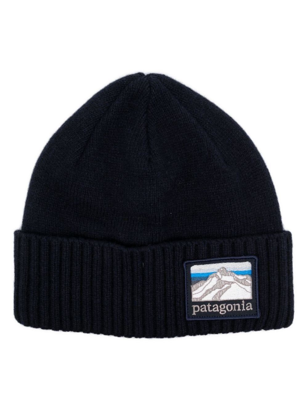 logo-patch ribbed beanie - 1