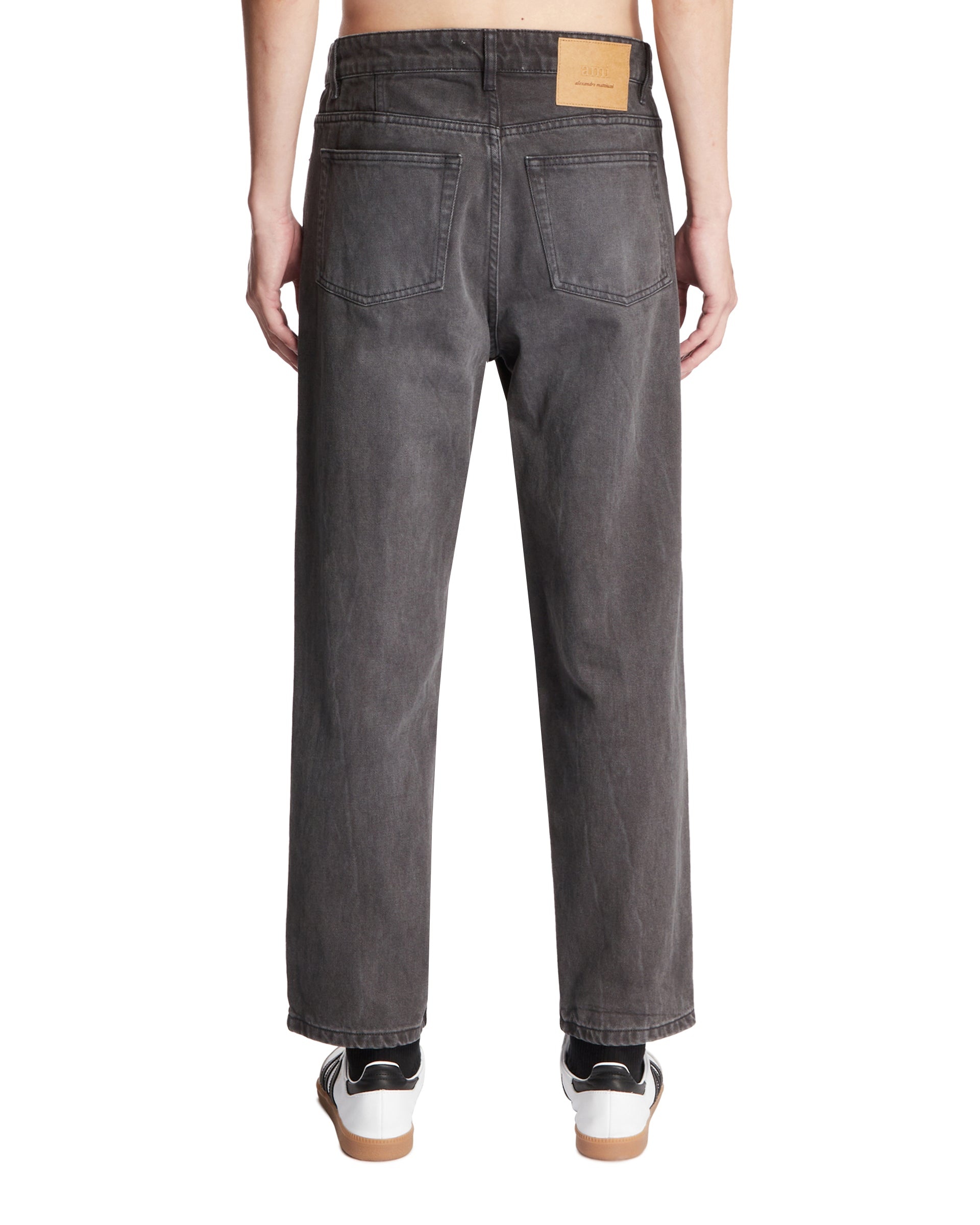 Gray Tapered Fit Jeans - 3