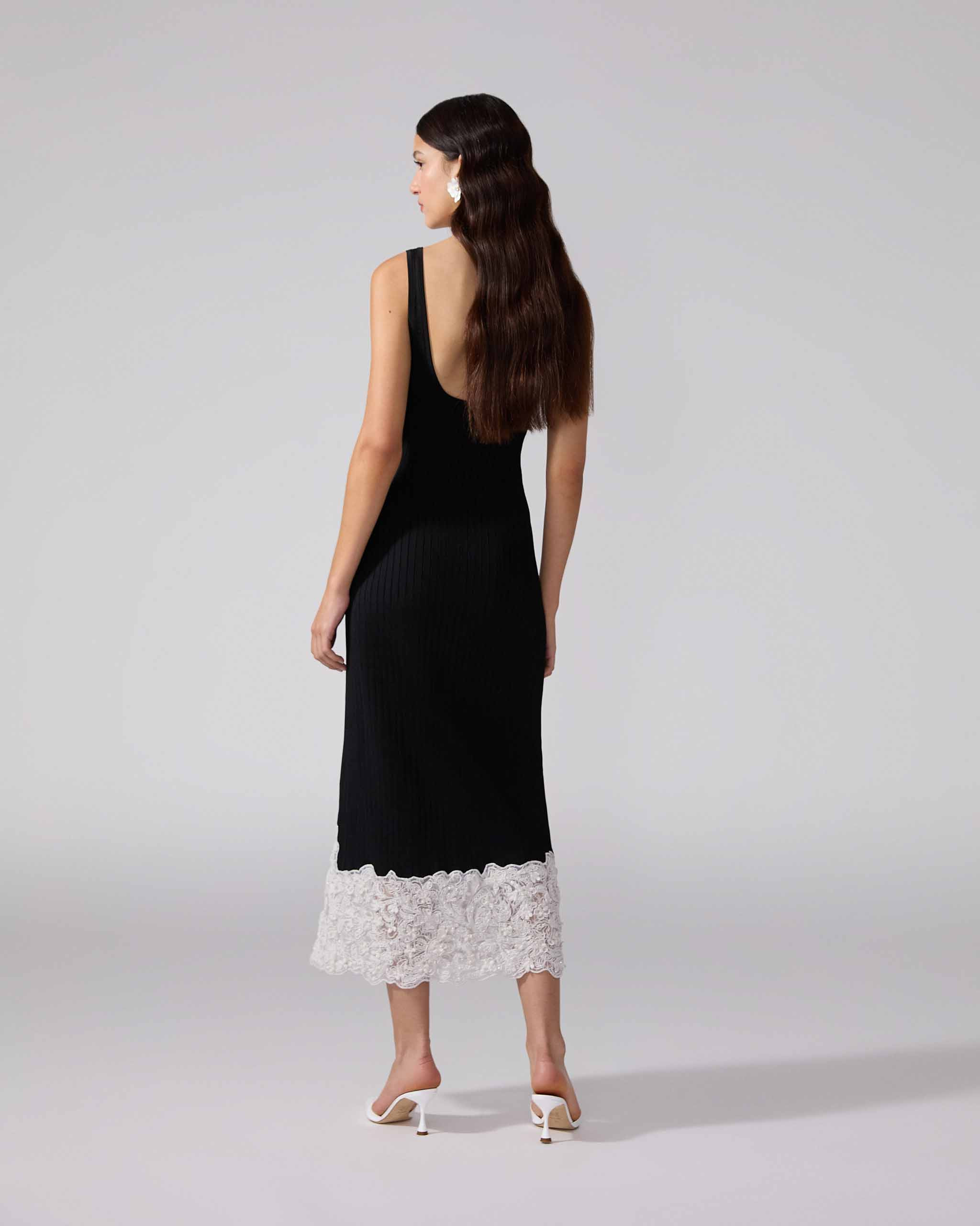 Lace-Trim Slip Dress - 3