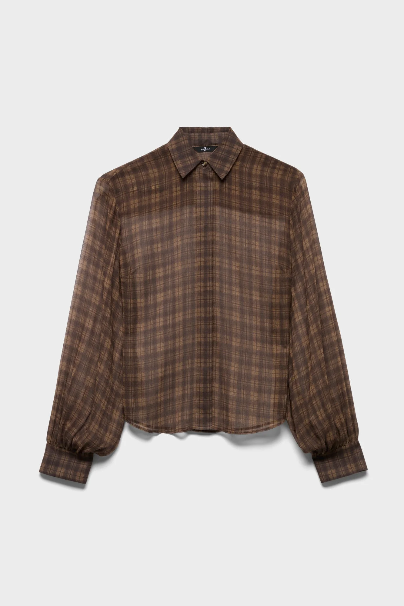 BALLOON SLEEVE SHIRT in Cotton Silk - 1