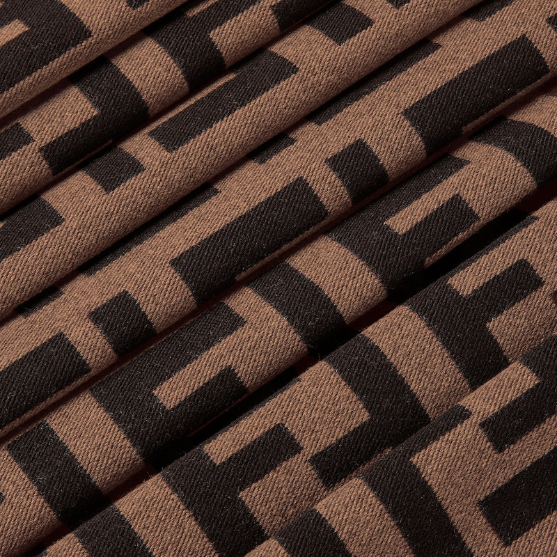 FENDI Beige wool and silk scarf outlook