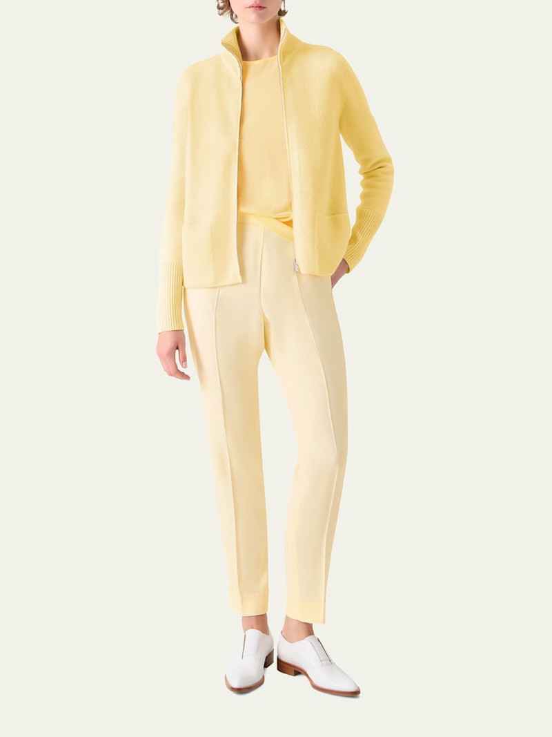 AKRIS Chris Crepe Tapered-Leg Ankle Trousers outlook