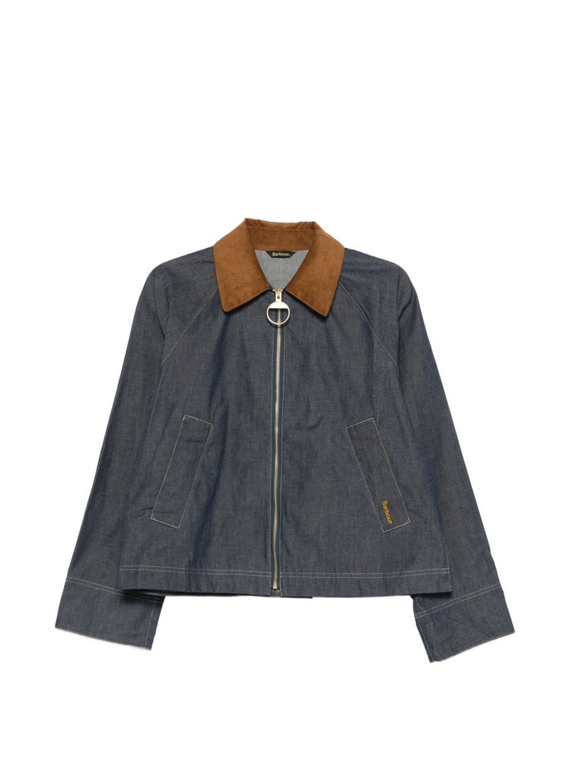 Freckleton contrast-collar zip-fastening jacket 1