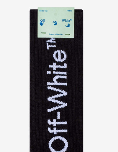 Off-White Black Diag Mid Length Socks outlook