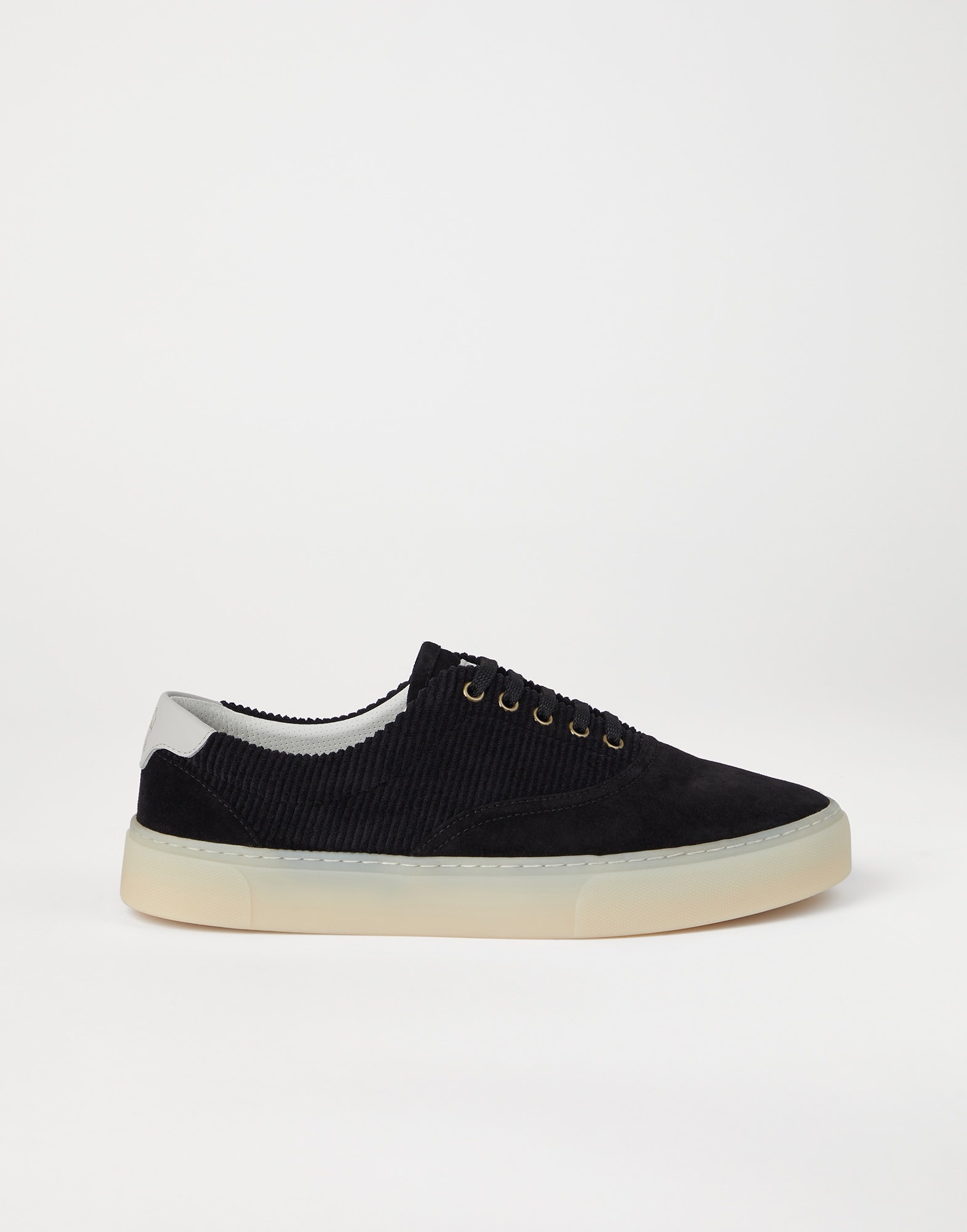 Washed suede and techno corduroy sneakers - 5