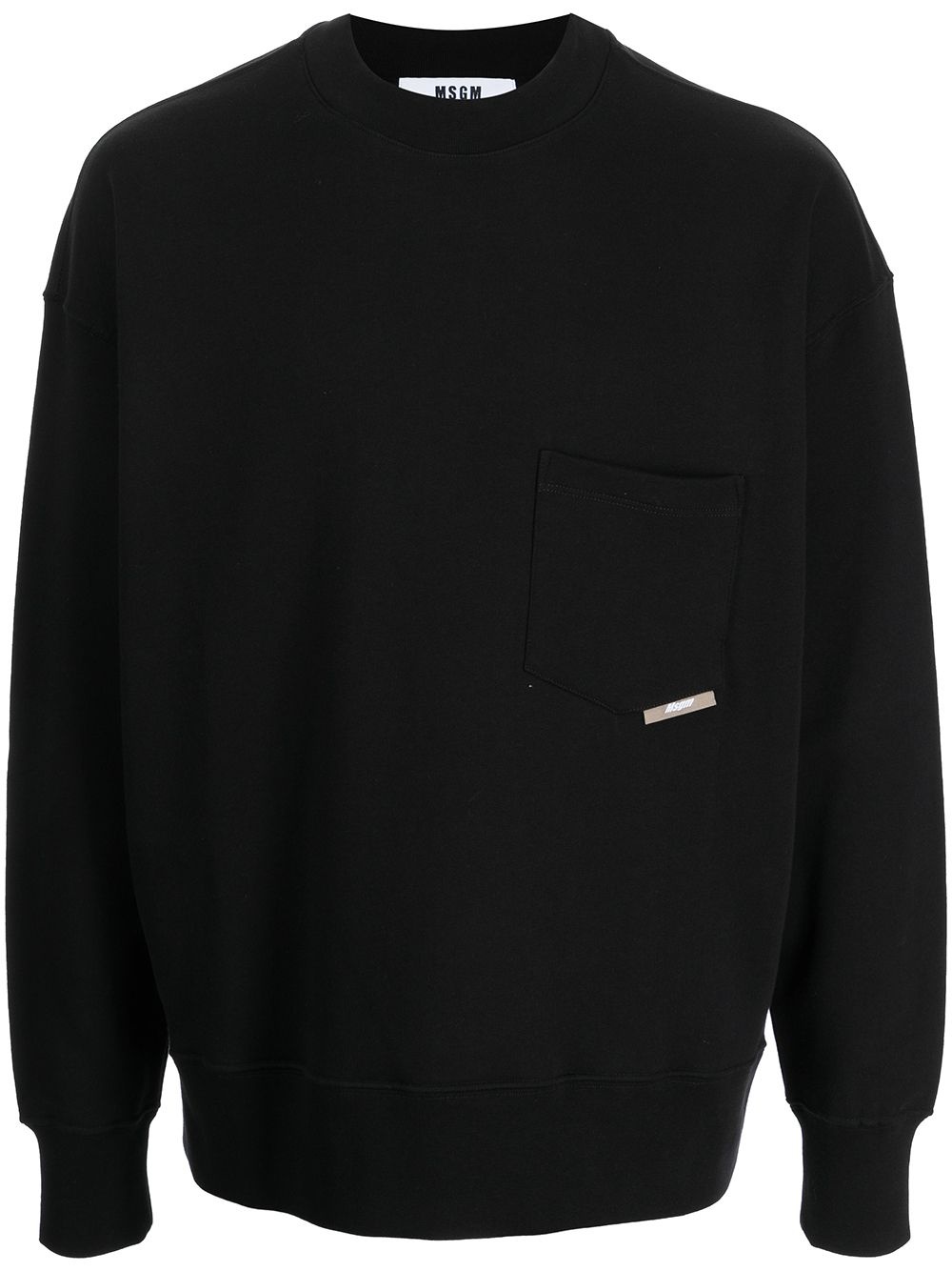 patch pocket sweatshirt - 1