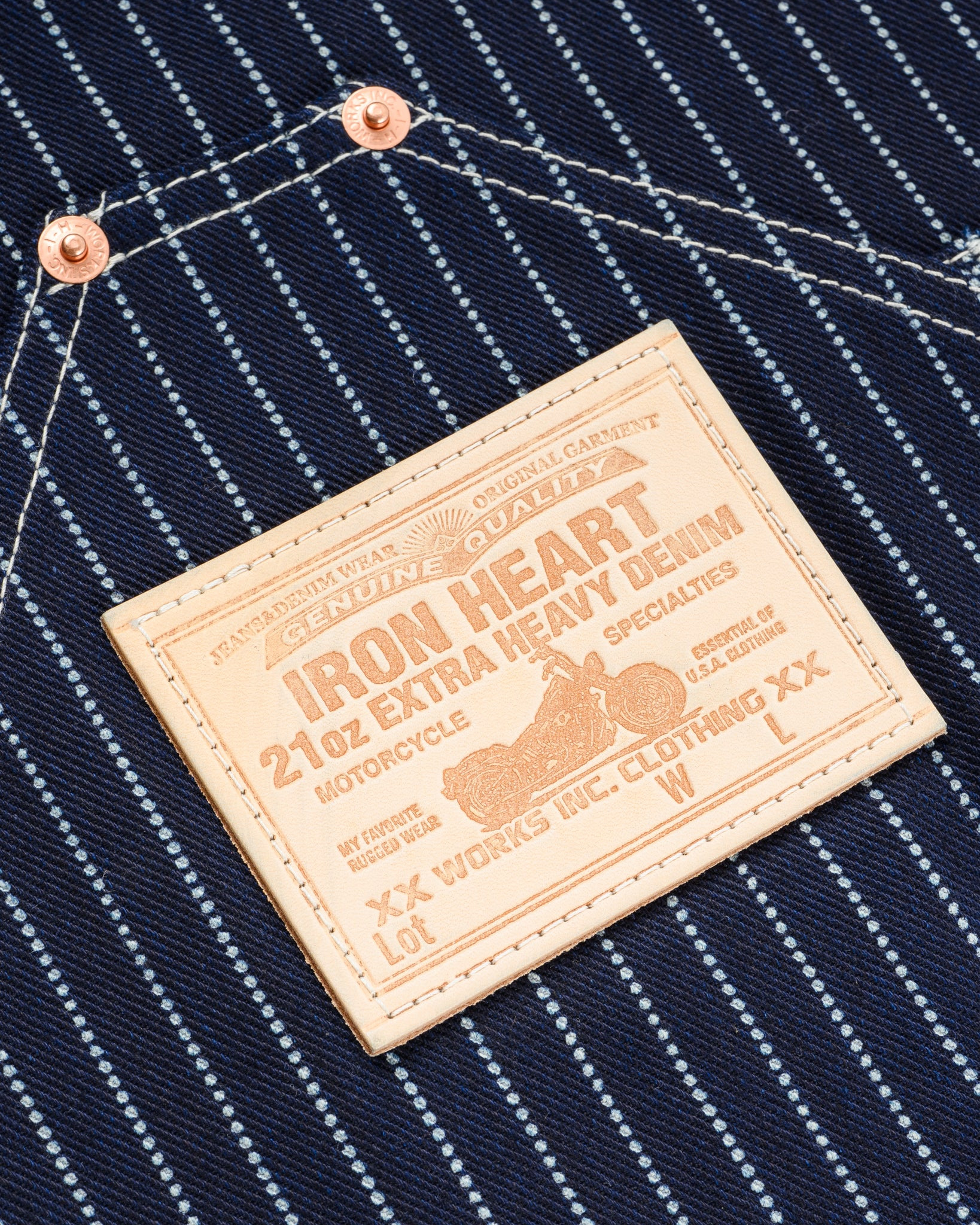 IHG-058-IND 12oz Wabash Apron - Indigo - 6