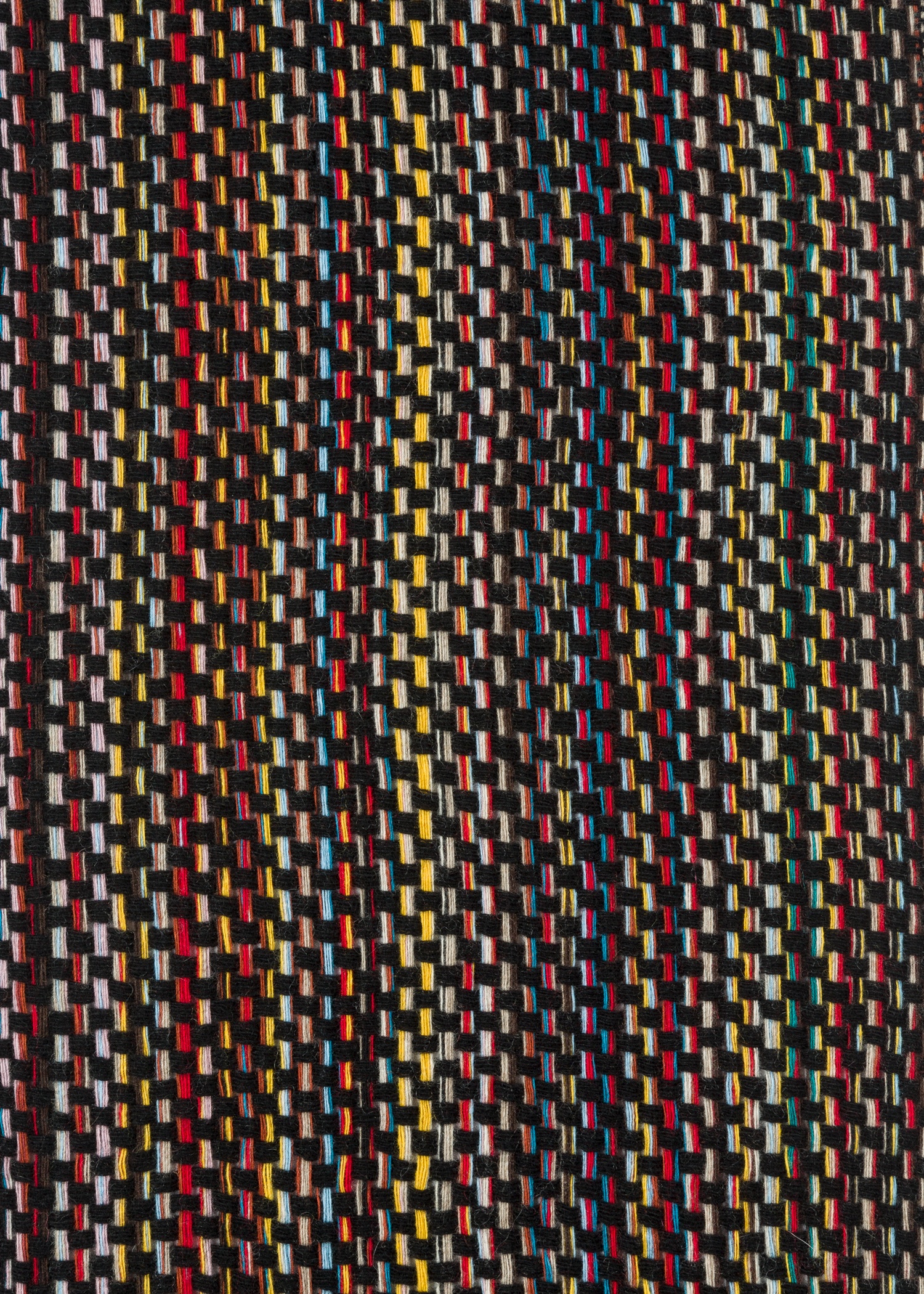 Basket Weave Signature Stripe Cashmere Scarf - 3
