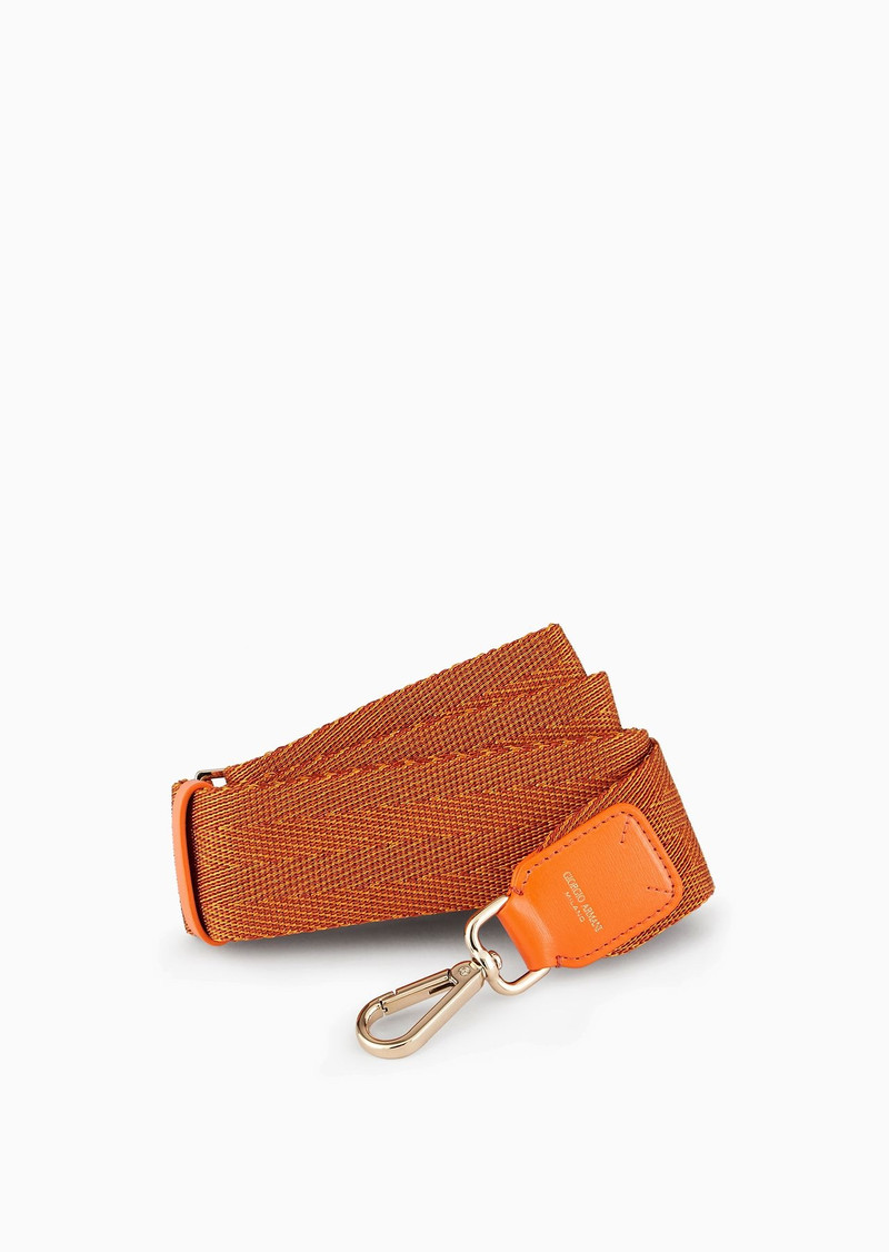 Webbing and leather shoulder strap 1