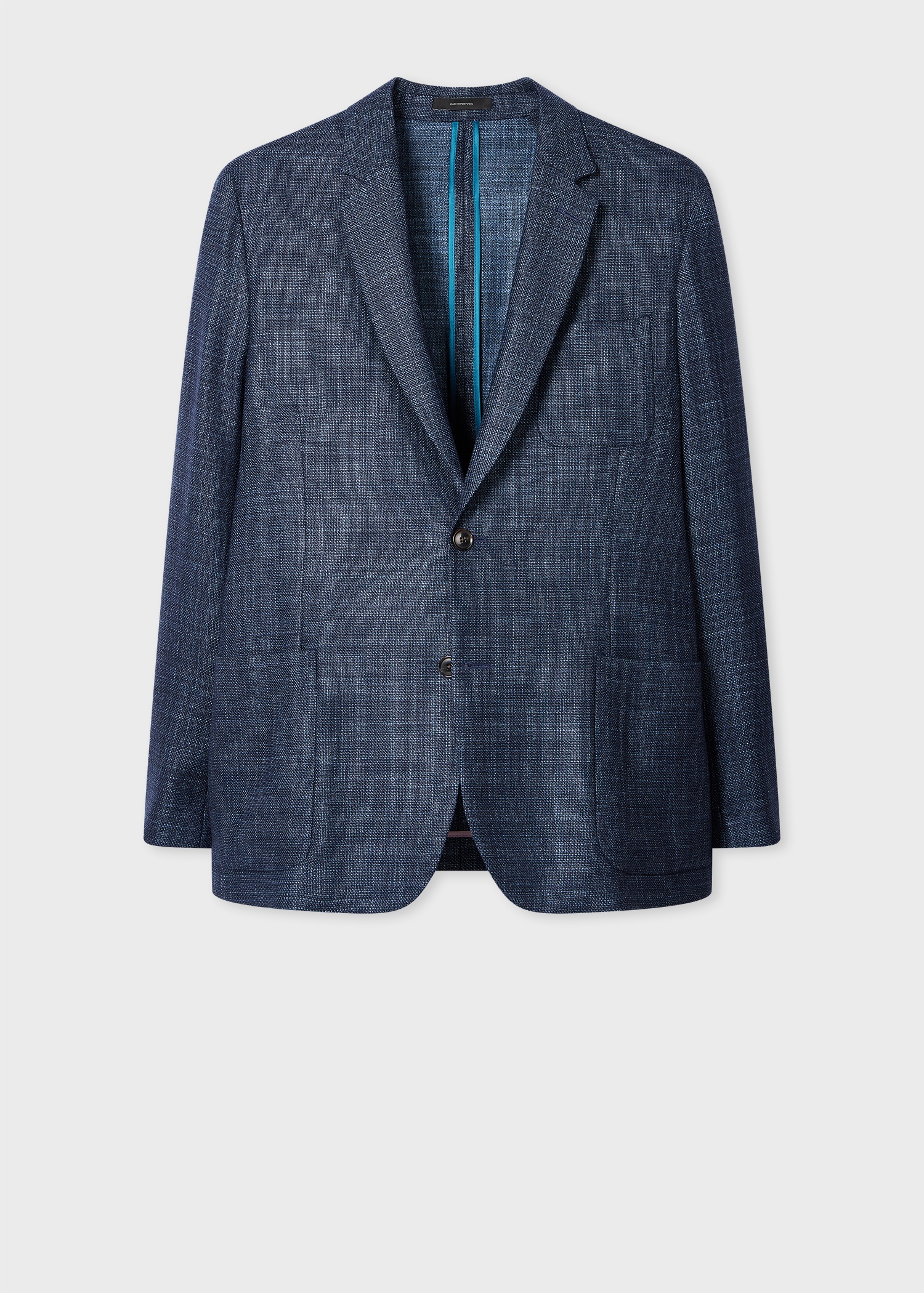 Navy Melange 'Silk Air' Blazer - 1