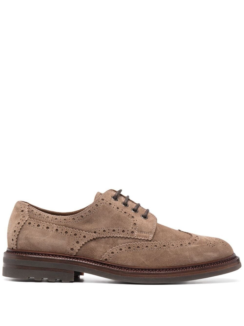 lace-up suede brogues - 1