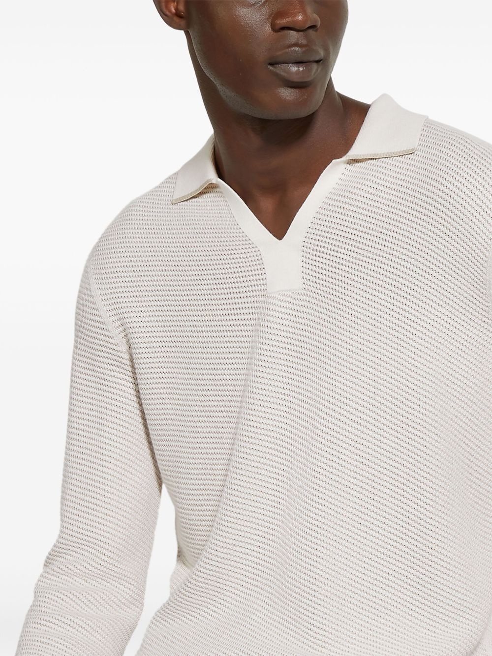 knitted polo shirt - 5