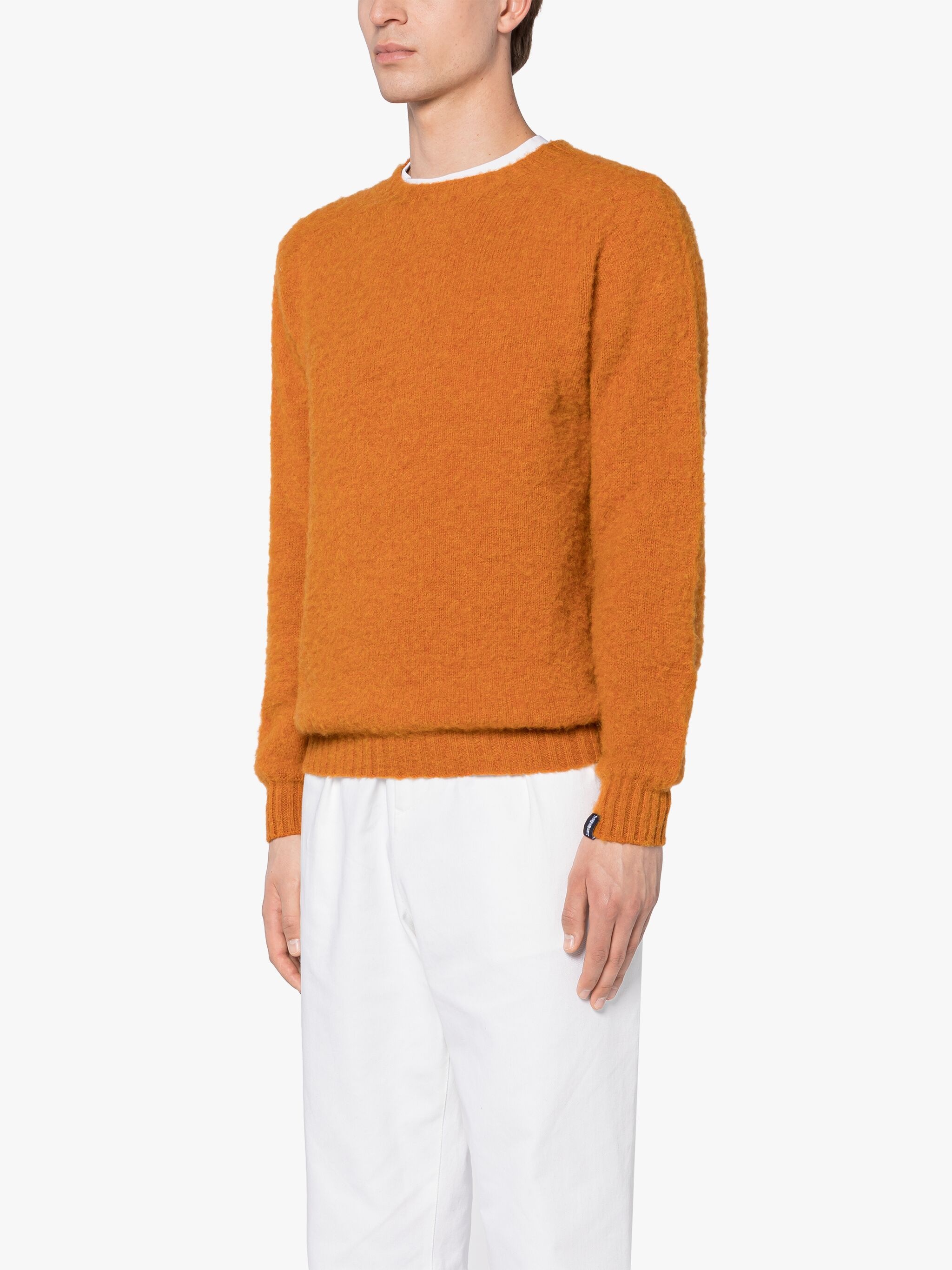 HUTCHINS BURNT ORANGE WOOL CREWNECK SWEATER - 3