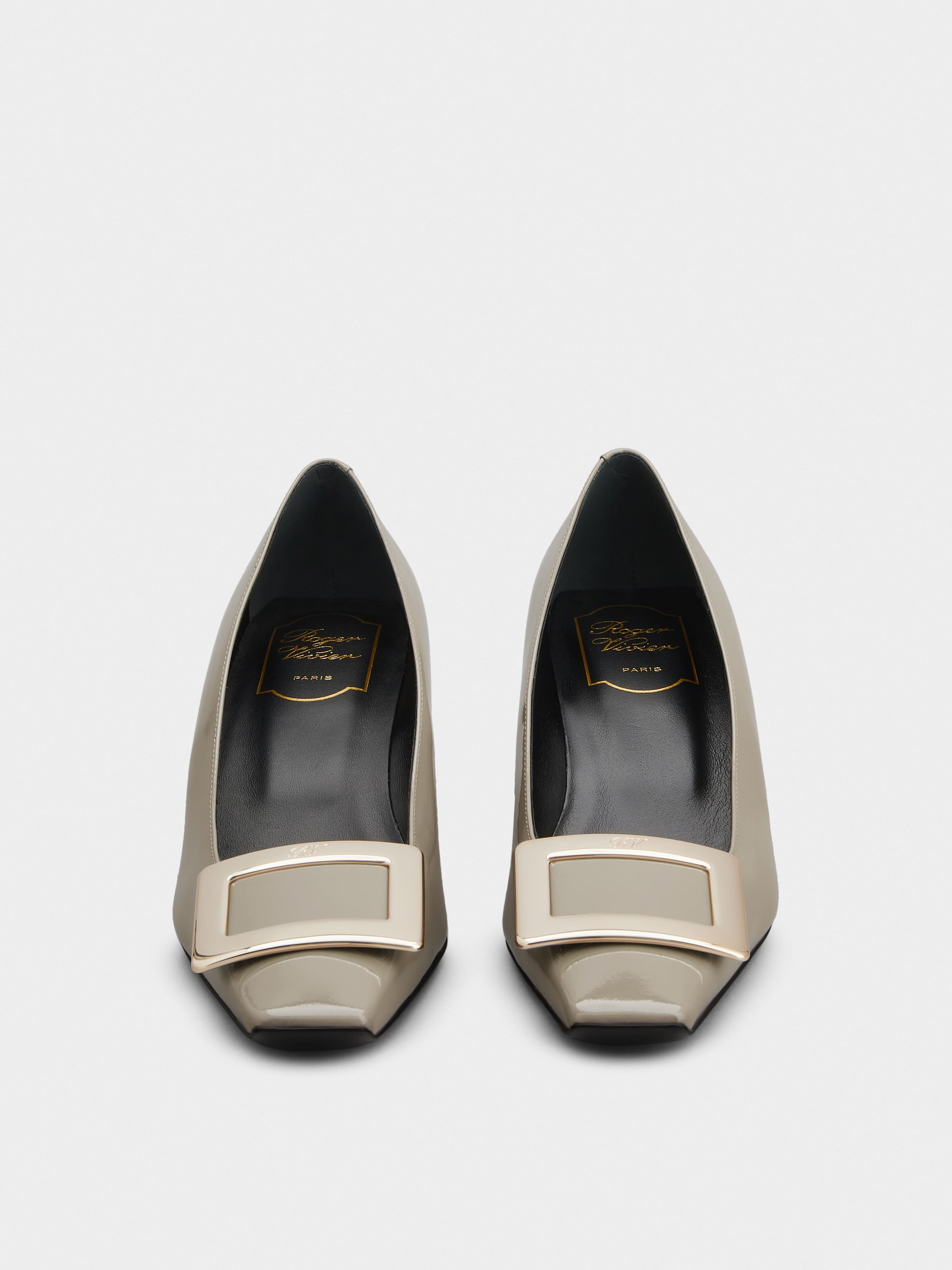 Belle Vivier Metal Buckle Pumps in Patent Leather - 4