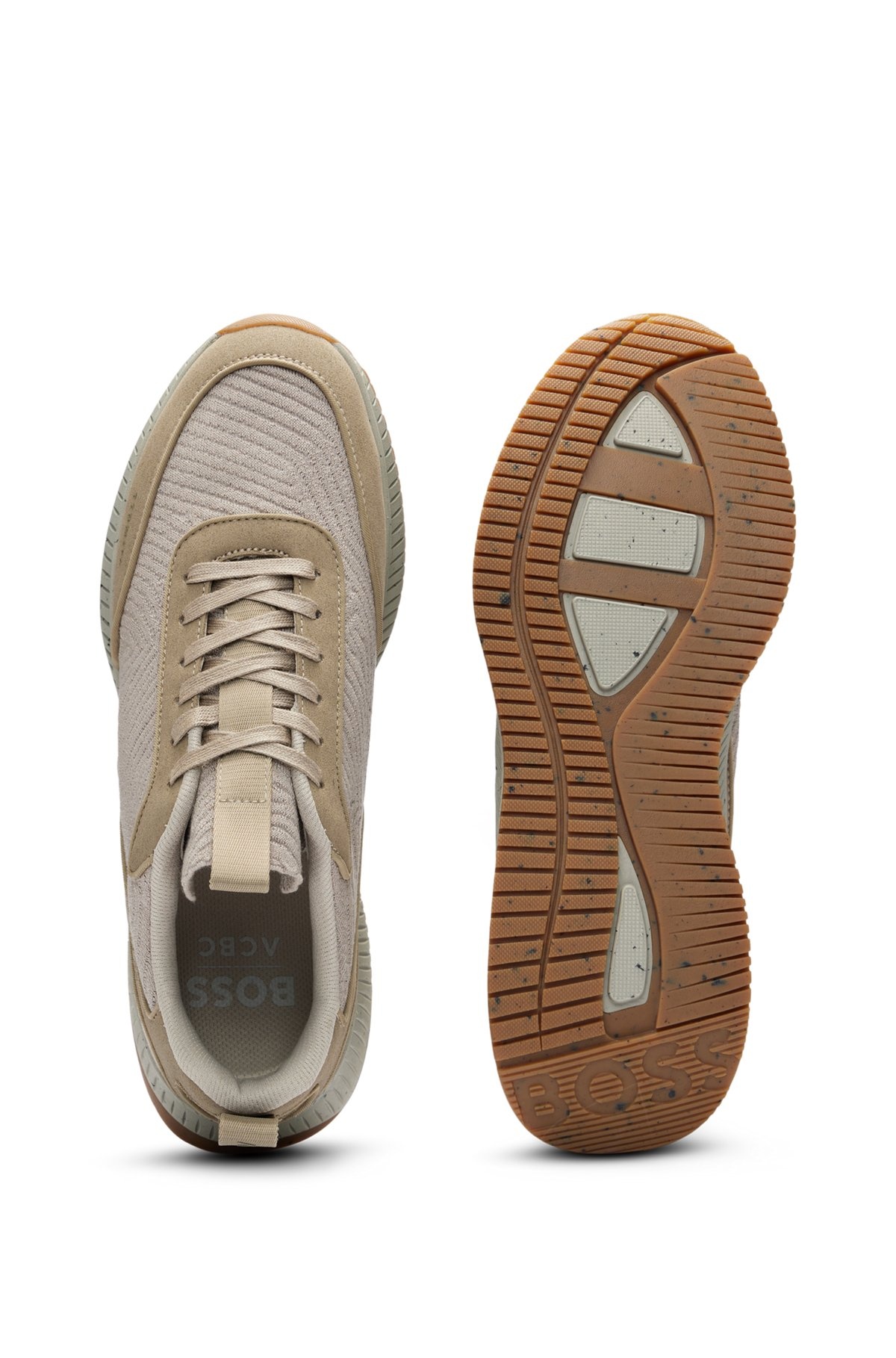 BOSS BOSS X ACBC TRAINERS WITH SPECKLED EFFECT | REVERSIBLE