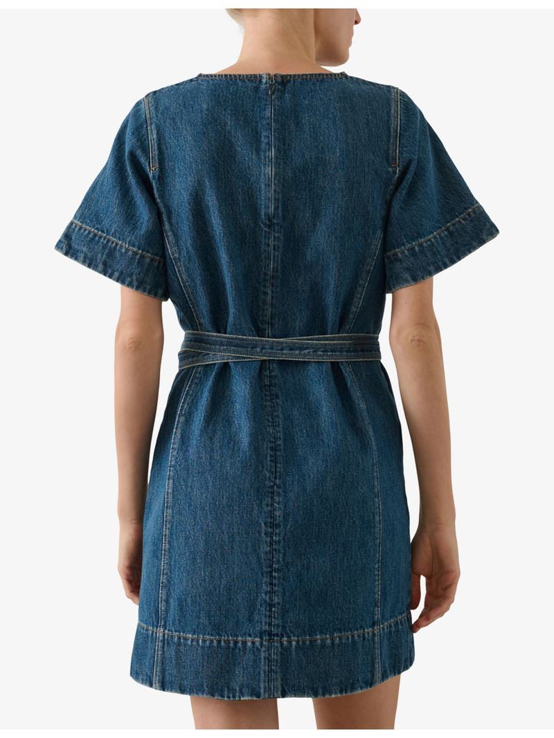 Eclair Belted Denim Mini Dress 4