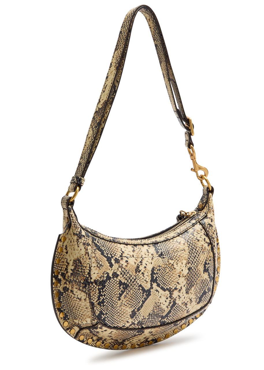 Isabel Marant Oskan Moon Python-effect Leather Shoulder bag - 2