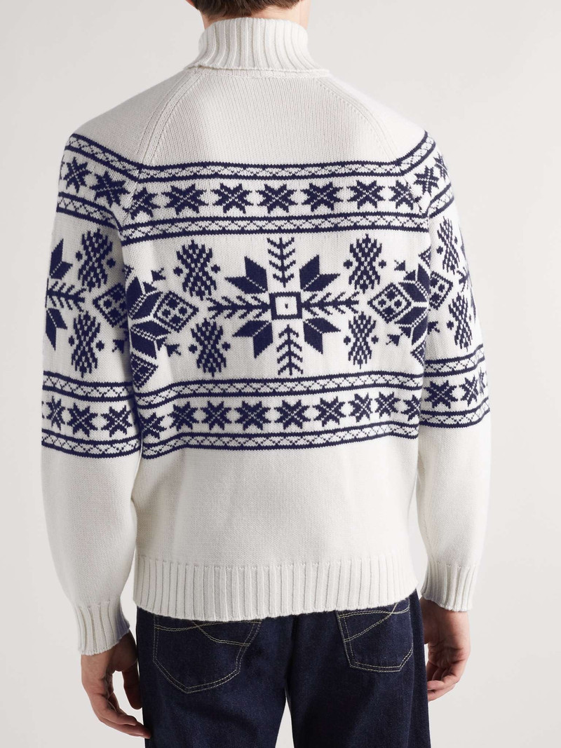 Intarsia Cashmere Rollneck Sweater 4