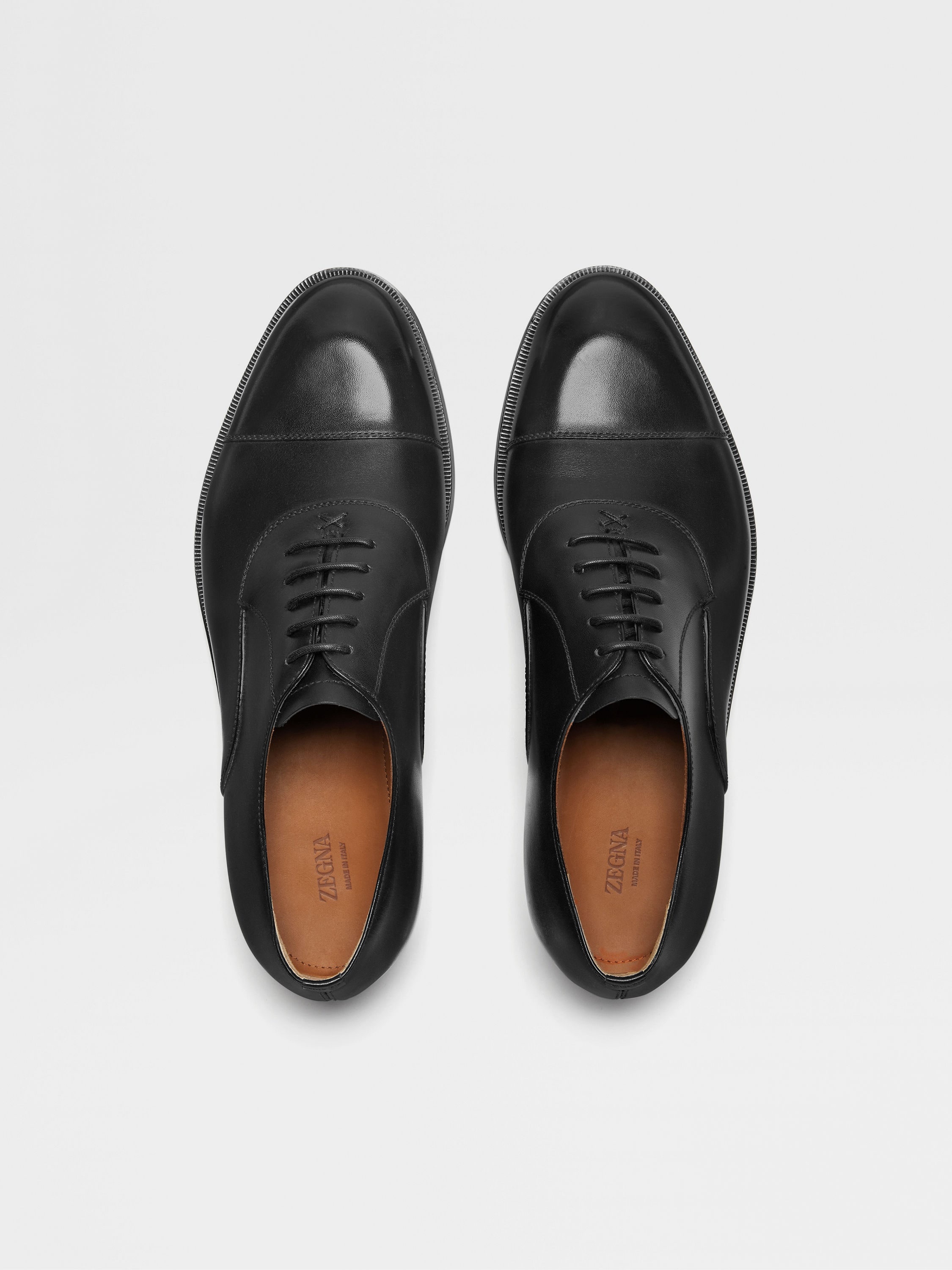 BLACK LEATHER TORINO LOAFERS - 5