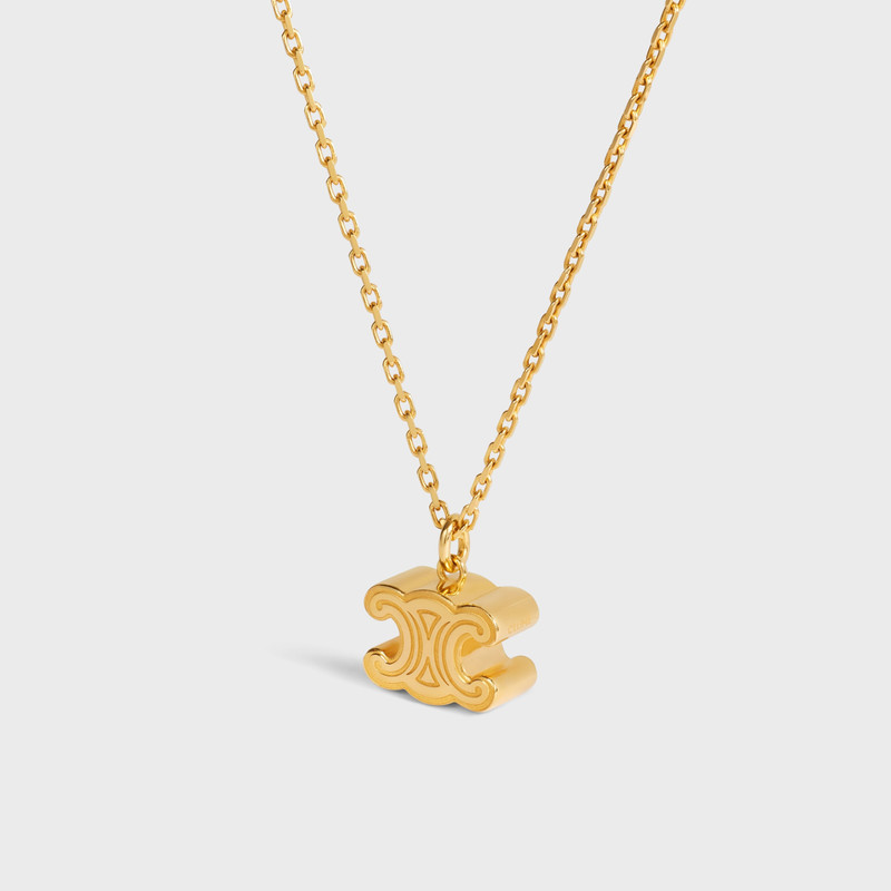 CELINE CHUNKY TRIOMPHE NECKLACE IN BRASS WITH GOLD FINISH outlook