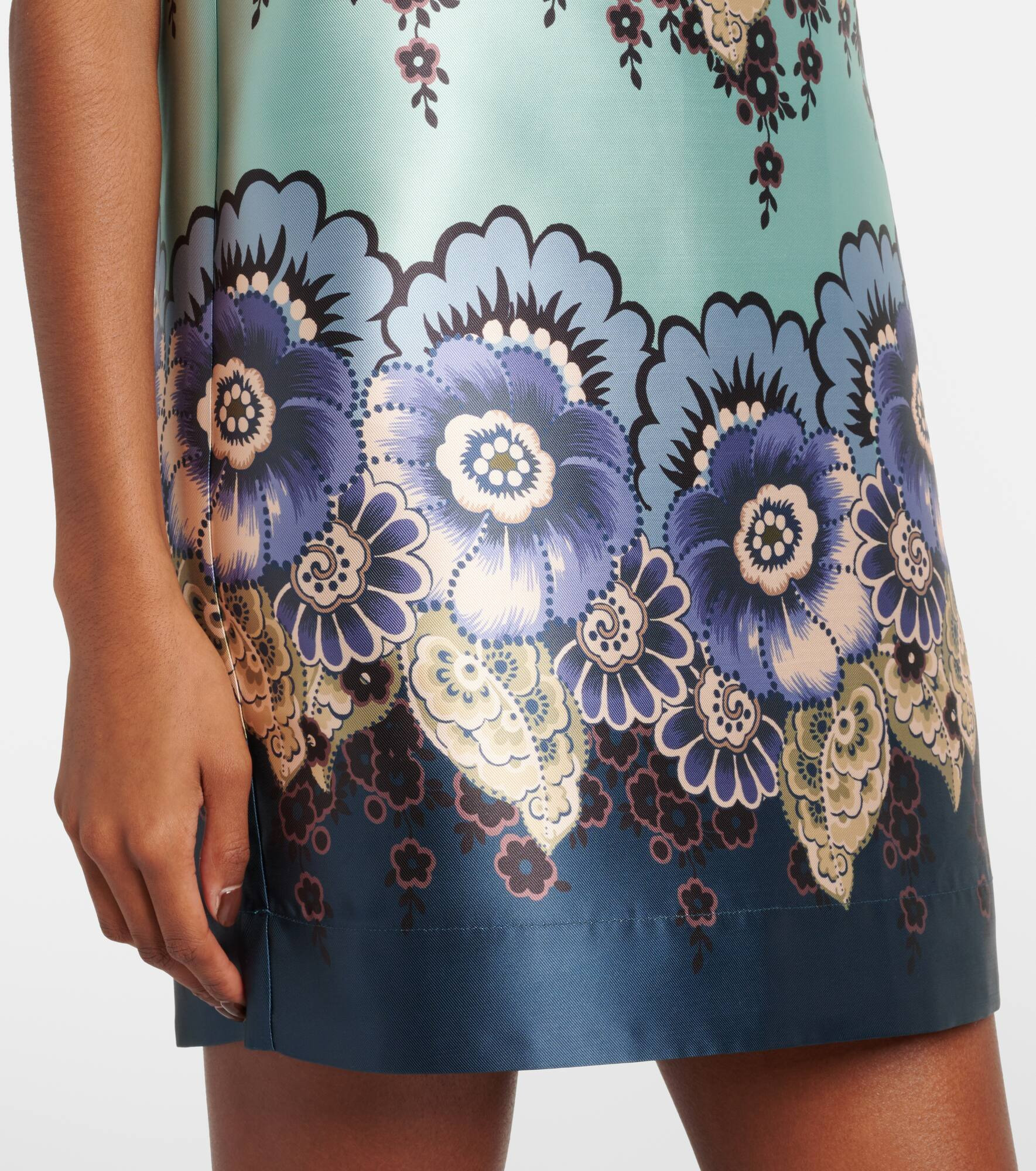 Floral satin minidress - 5