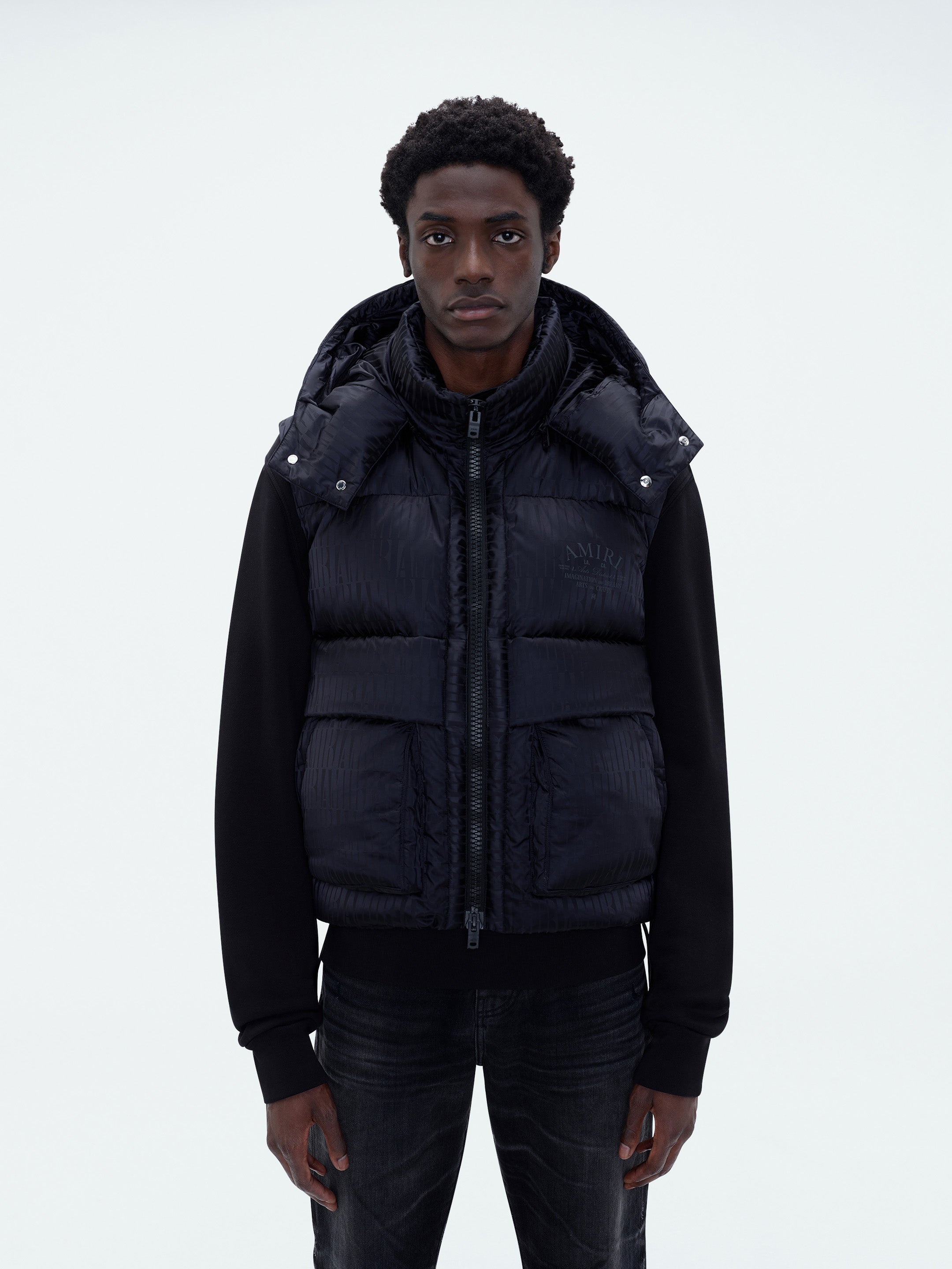 AMIRI JACQUARD DOWN GILET - 3