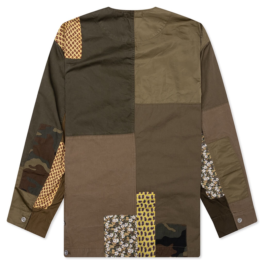 PATCHWORK LINER JACKET - KHAKI MIX - 2