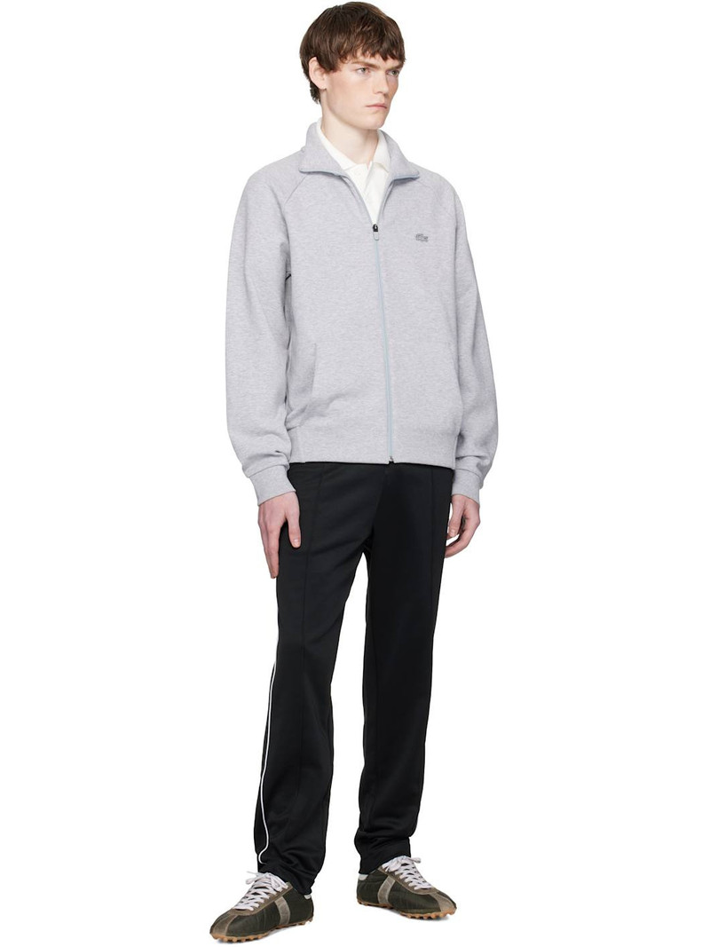 LACOSTE Gray Double Faced Jersey Zip-Up Sweatshirt outlook