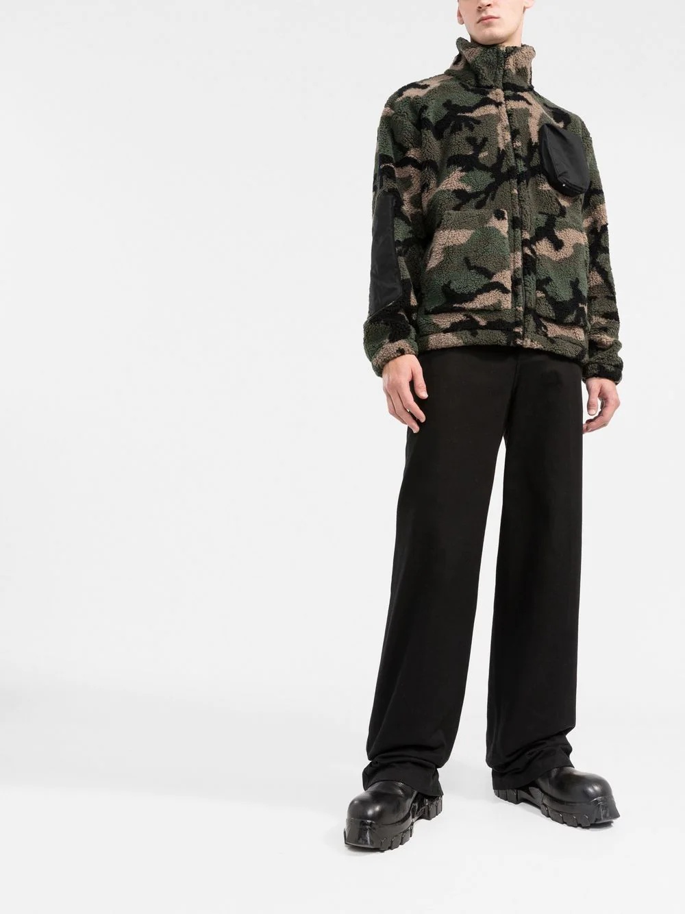 camouflage-pattern fleece jacket - 2