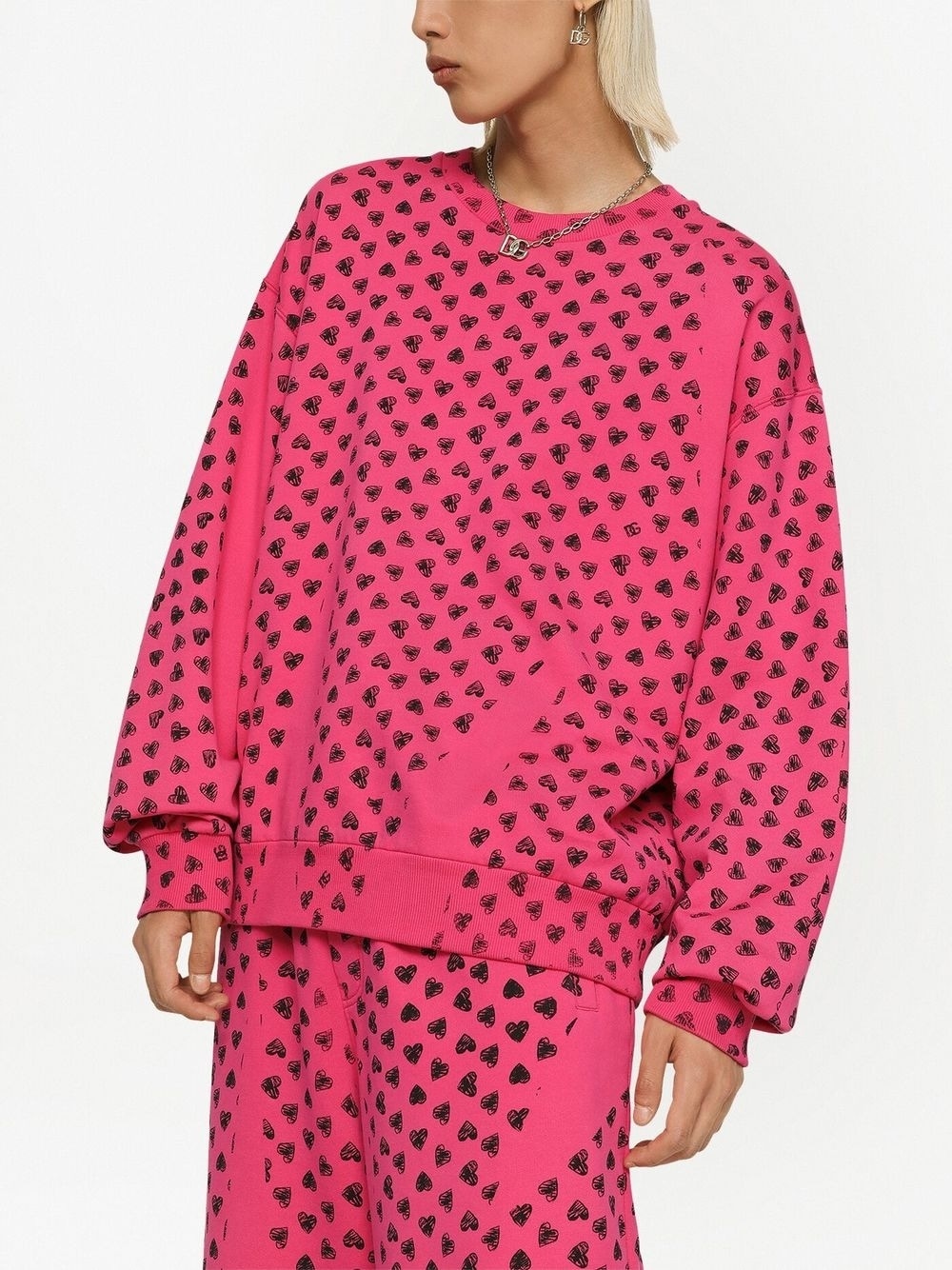 heart-print long-sleeve sweatshirt - 5