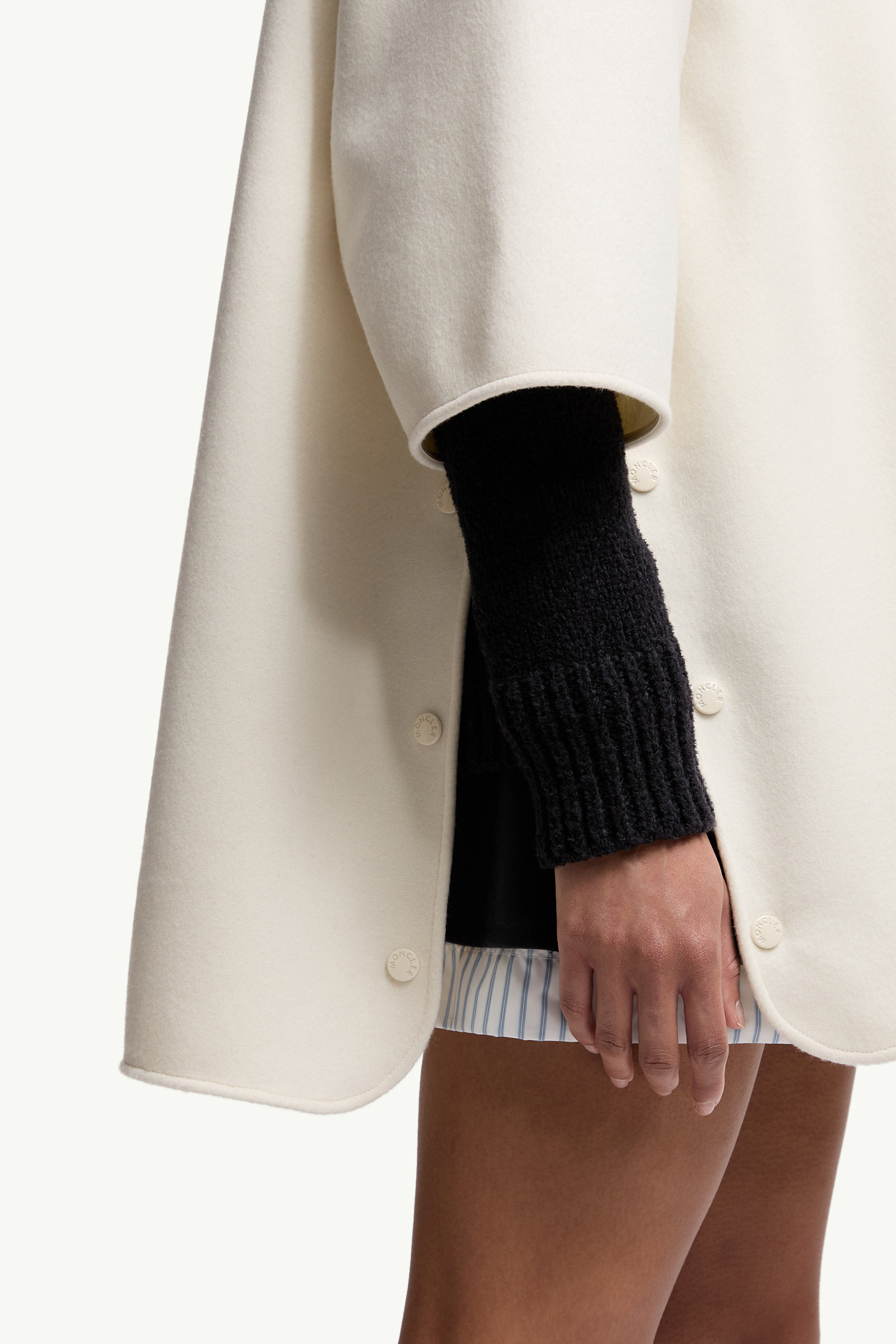 Wool Hooded Zip-Up Cape - 6