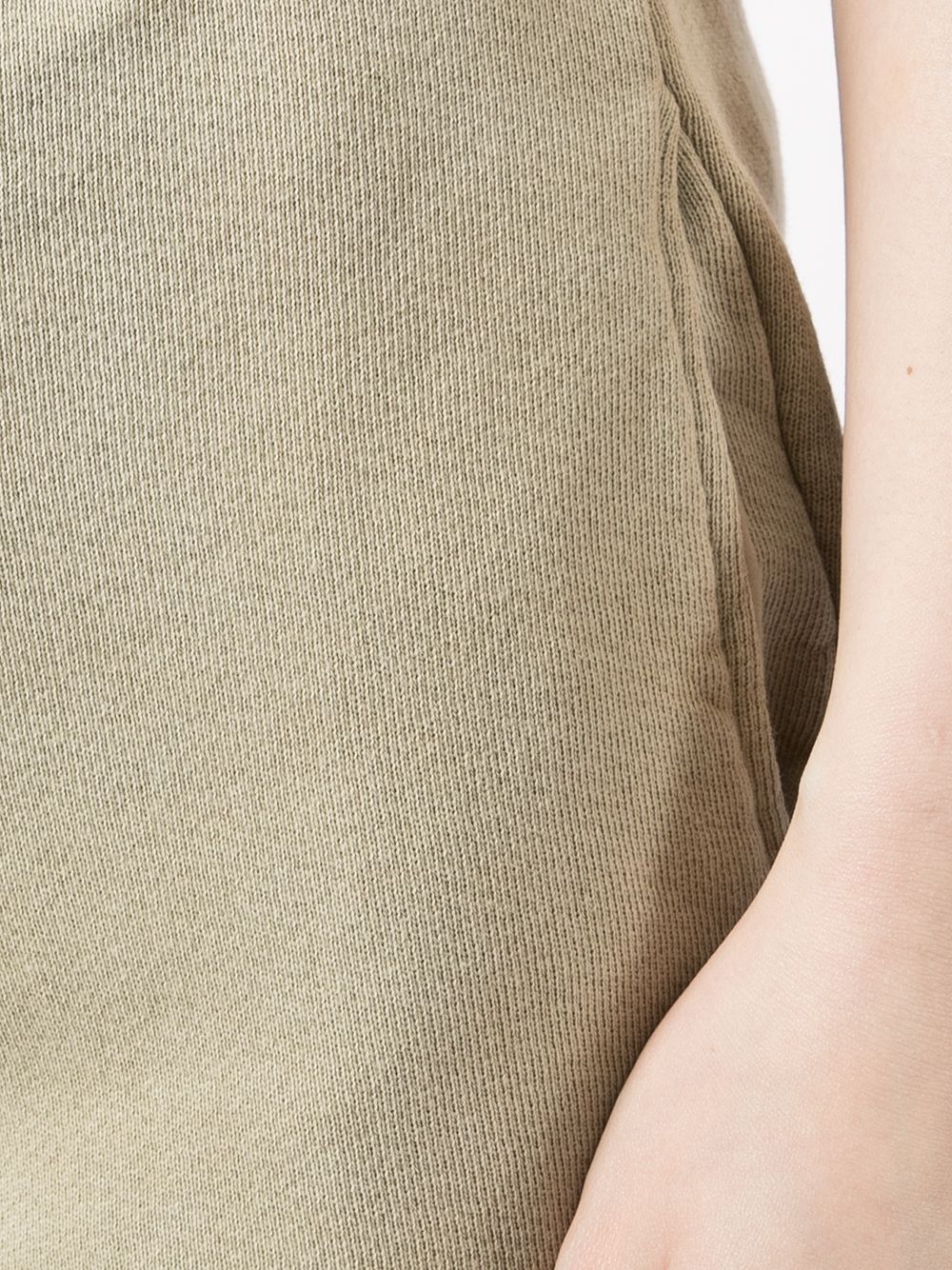 faded raw-cut track shorts - 5