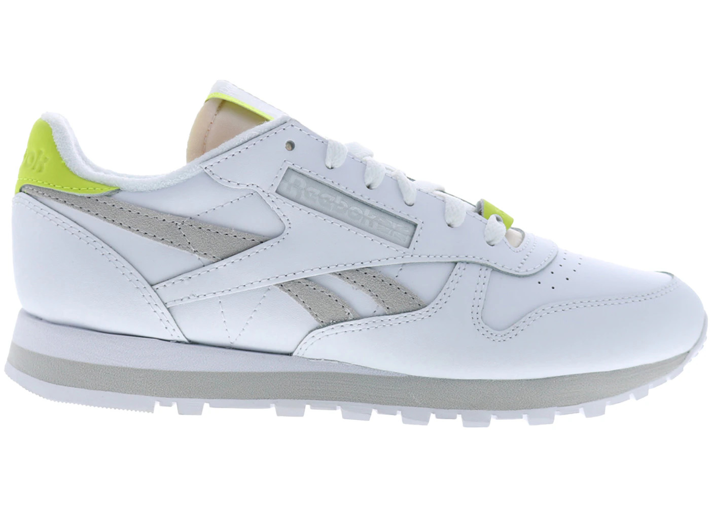Reebok Classic Leather White Acid Yellow (Women's) - 1