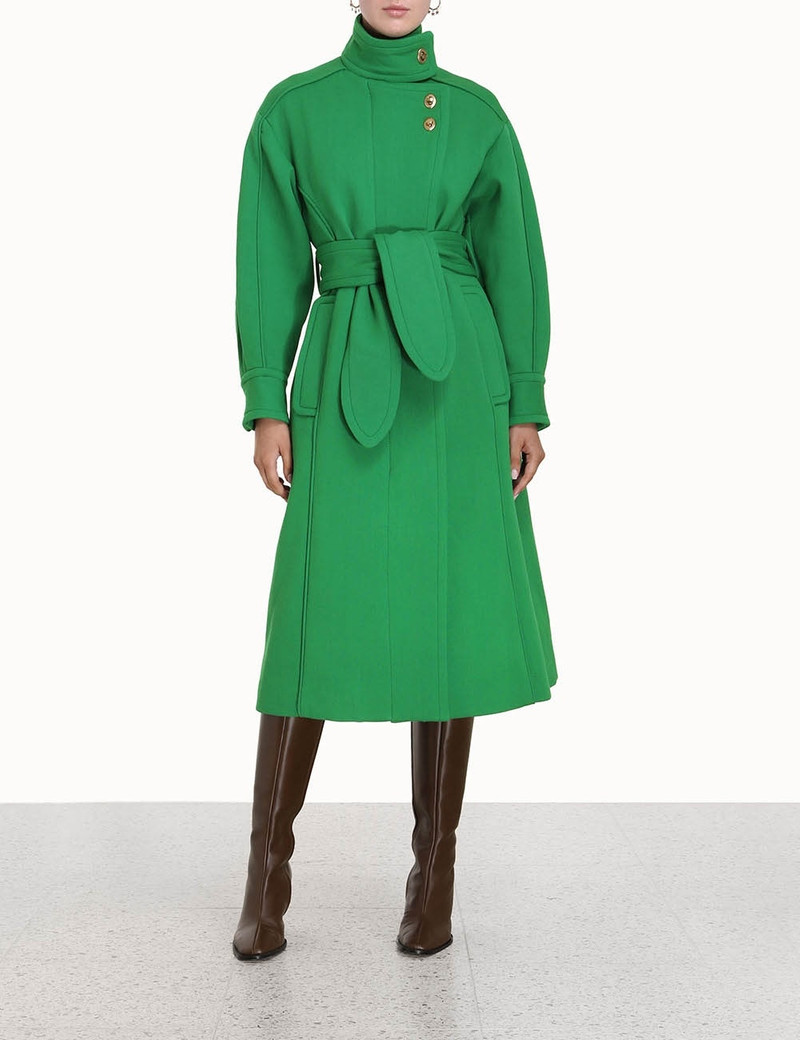 Zimmermann CELESTIAL FUNNEL NECK COAT outlook