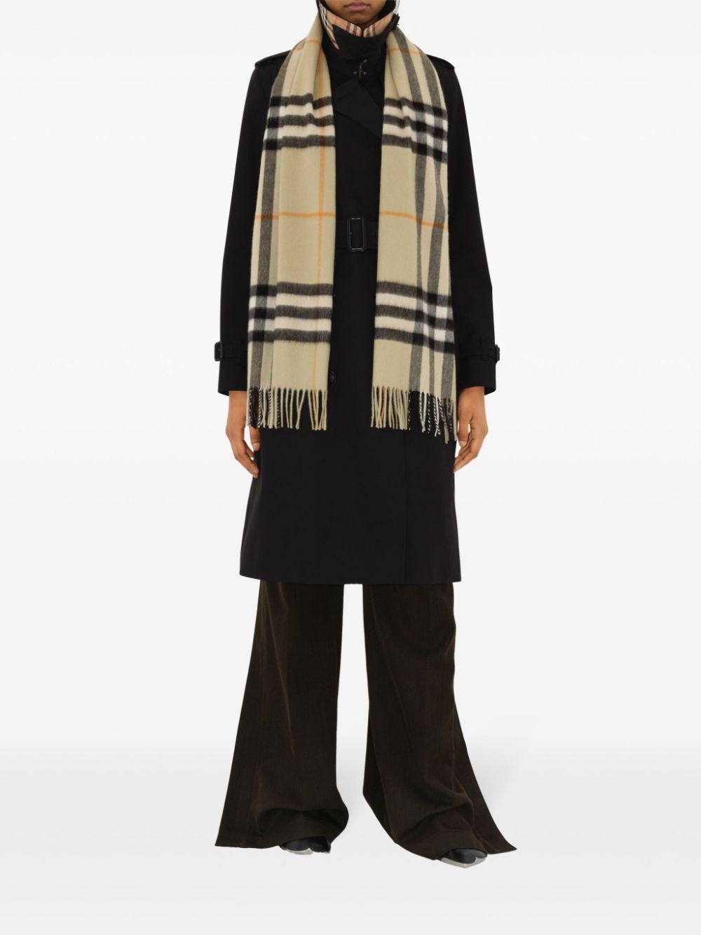 check cashmere scarf - 2