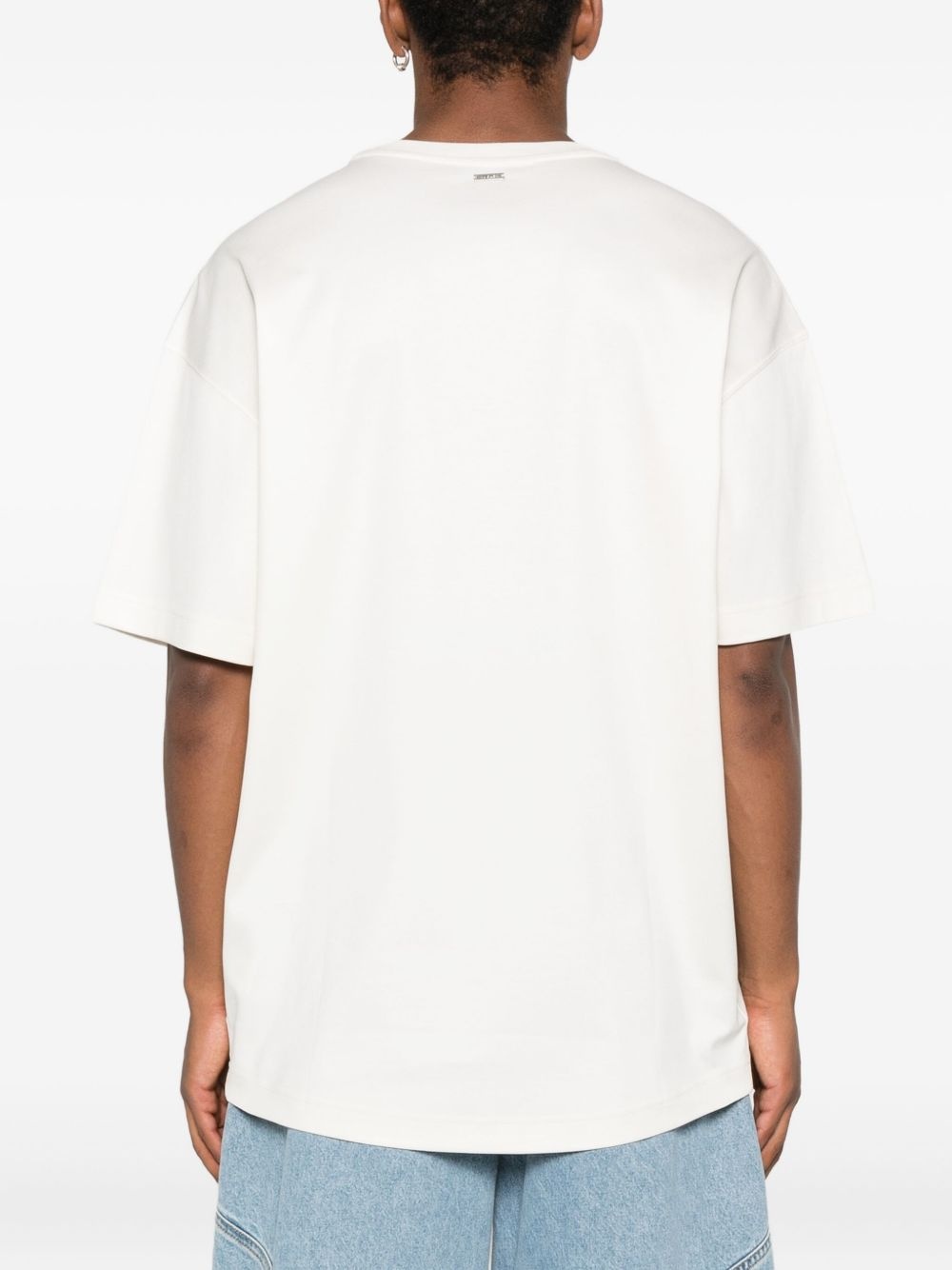 metallic-detail T-shirt - 3