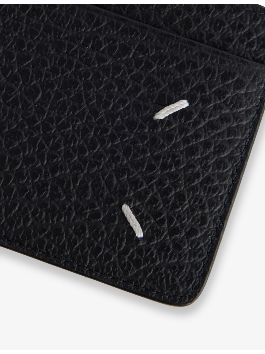 Four-Stitch Slim Leather Card Holder - 2